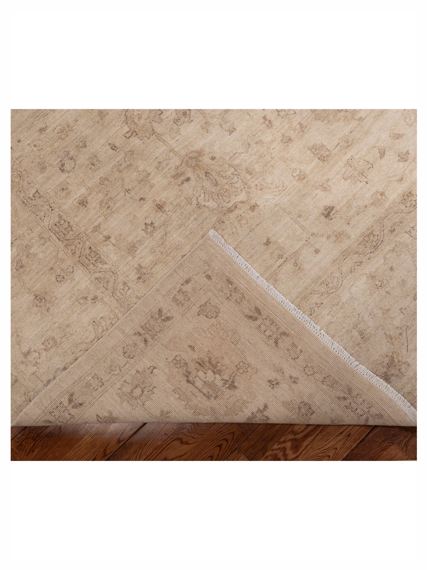 Laila 112497 Ivory Ivory 8.3x10.2 Hand Knotted Rug