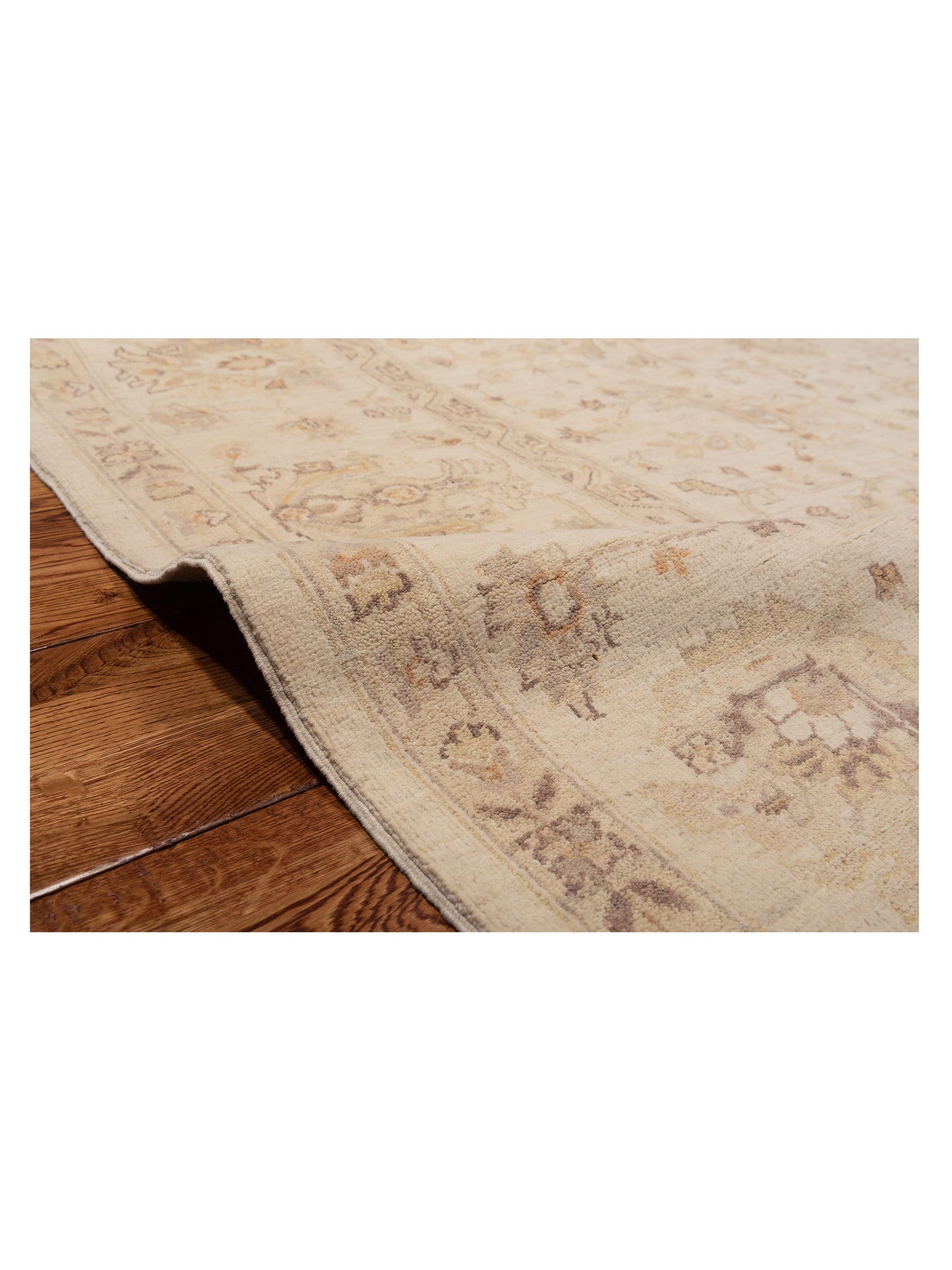 Laila 112497 Ivory Ivory 8.3x10.2 Hand Knotted Rug