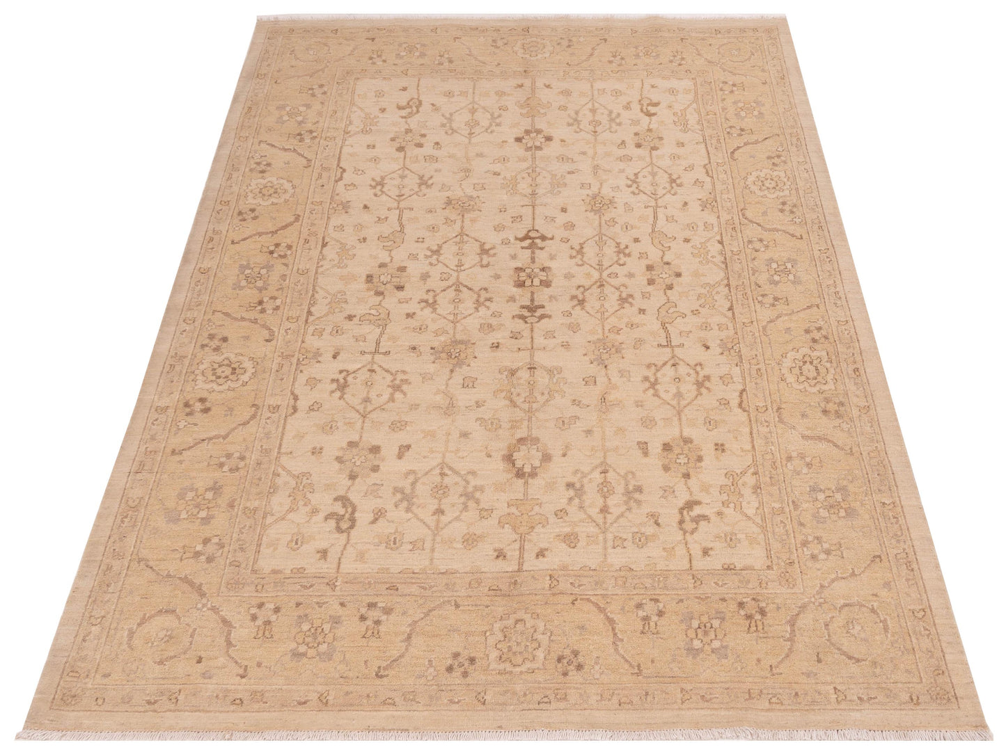 Laila 112499 Ivory Gold 5.9x7.9 Hand Knotted Rug