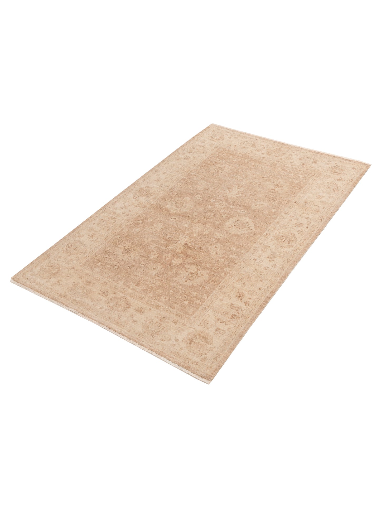 Laila 112501 Brown Ivory 5.6x8.9 Hand Knotted Rug