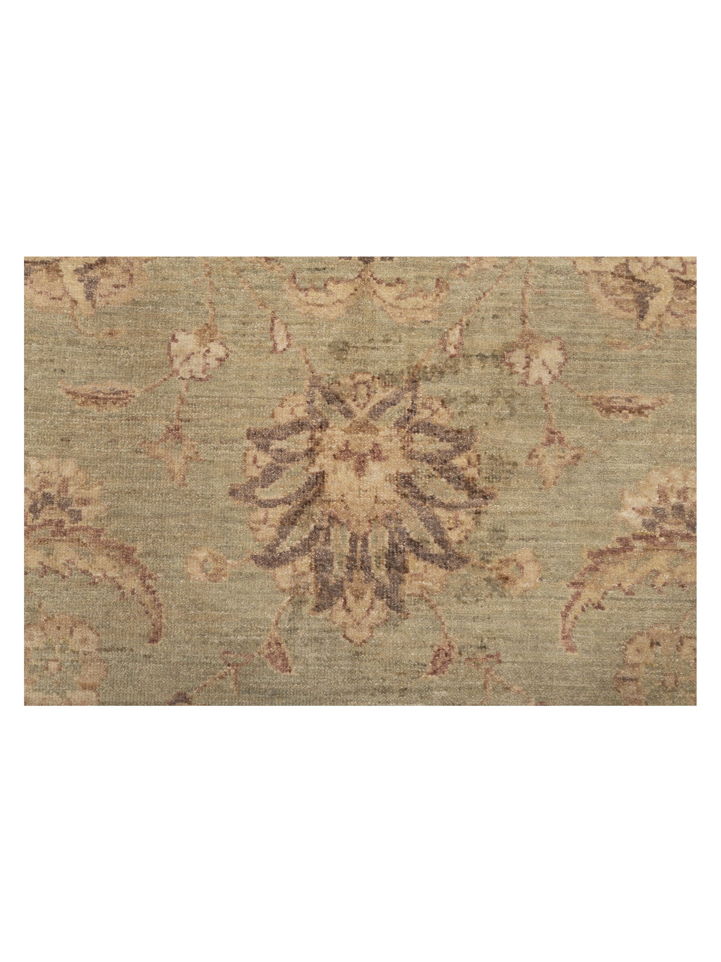Laila 112530 Green Green 5.10x14.6 Hand Knotted Rug