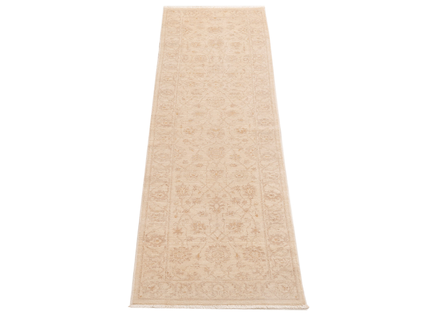 Laila 112539 Ivory Ivory 2.5x9.2 Hand Knotted Rug