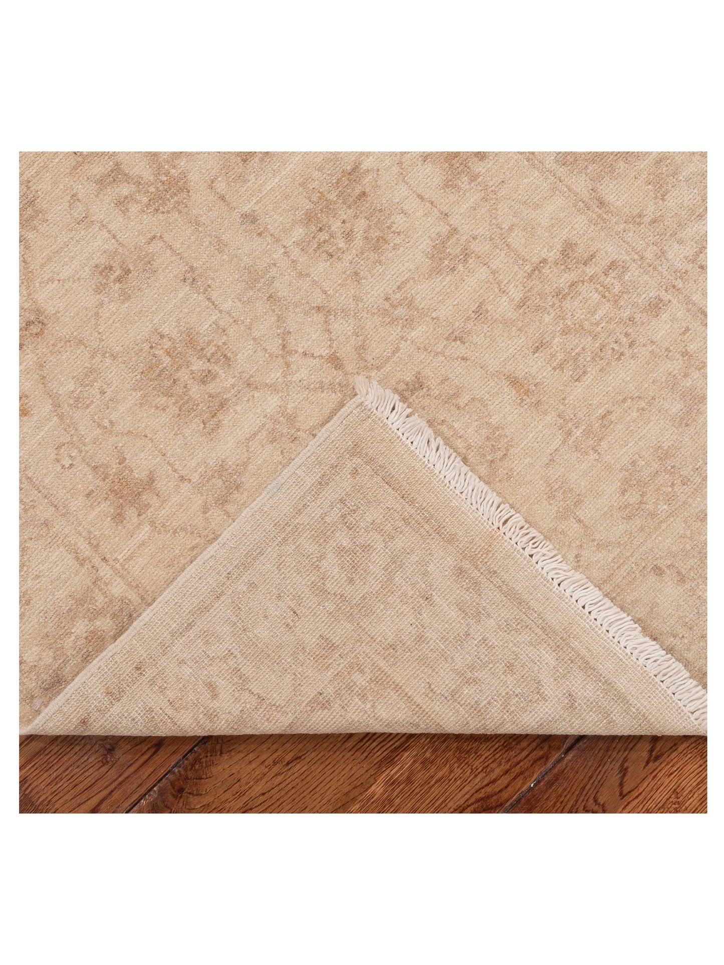 Laila 112539 Ivory Ivory 2.5x9.2 Hand Knotted Rug