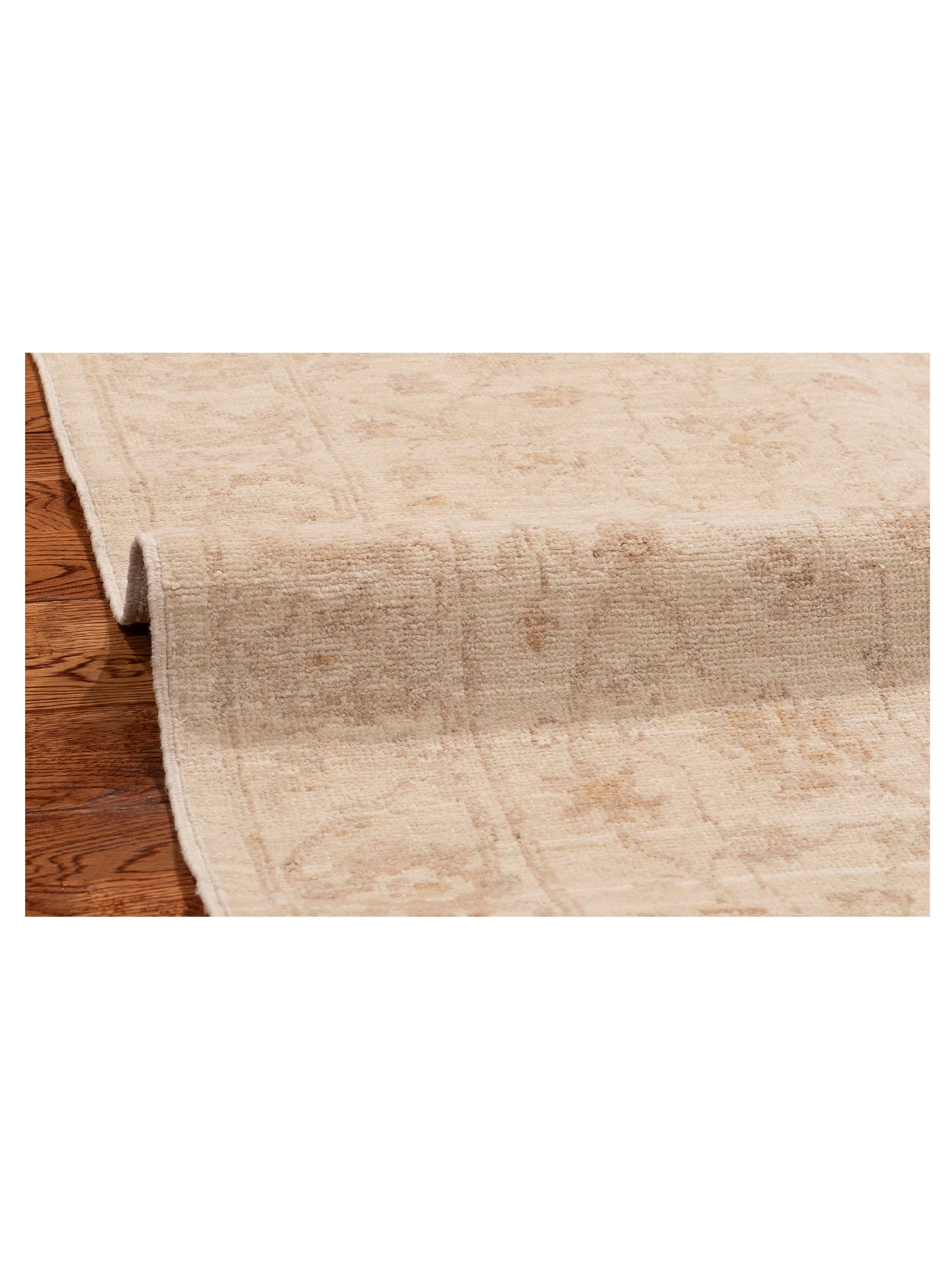 Laila 112539 Ivory Ivory 2.5x9.2 Hand Knotted Rug