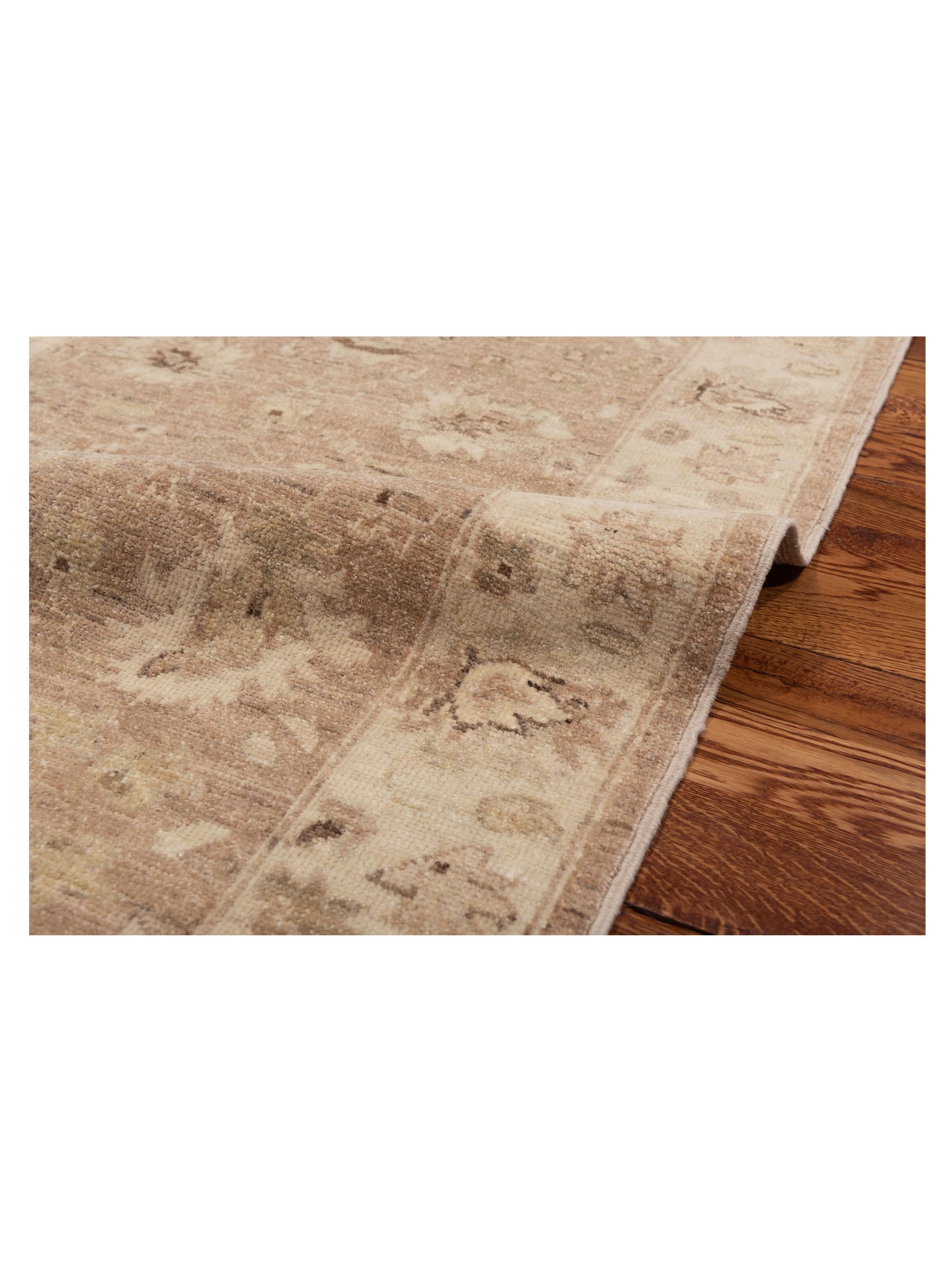 Laila 112558 Brown Ivory 2.6x9.4 Hand Knotted Rug