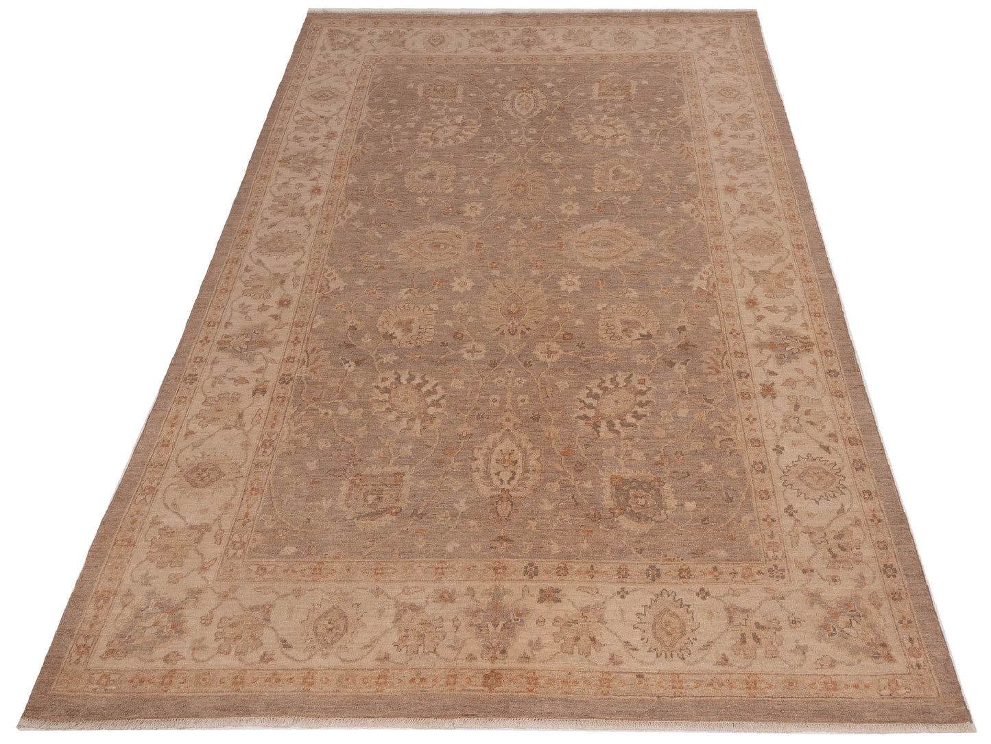Laila 112577 Silver Ivory 6.5x9.10 Hand Knotted Rug