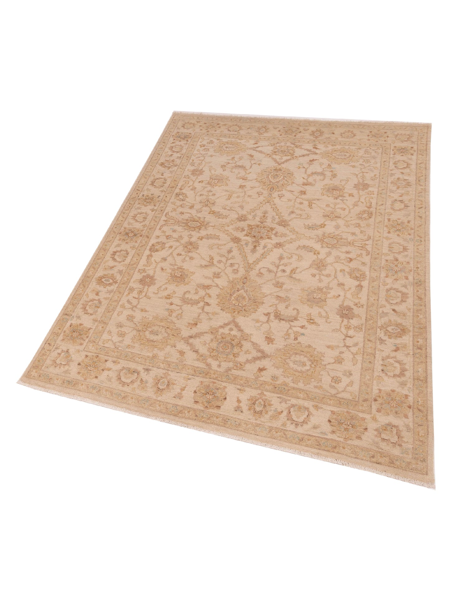 Laila 112579 Ivory Ivory 5.4x7.11 Hand Knotted Rug