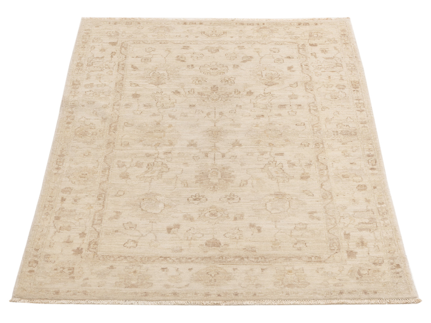 Laila 112581 Ivory Ivory 3.10x5.10 Hand Knotted Rug
