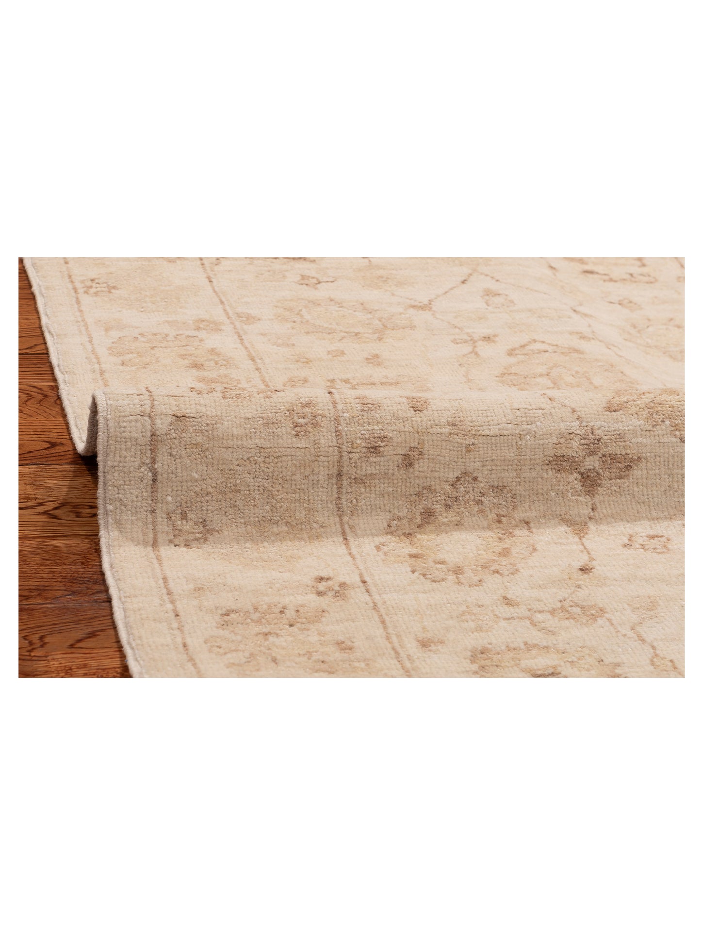 Laila 112584 Ivory Ivory 2.9x9.8 Hand Knotted Rug