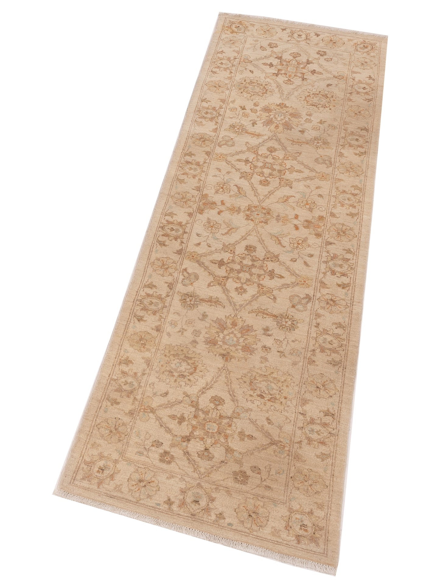 Laila 112586 Ivory Ivory 2.7x8.2 Hand Knotted Rug