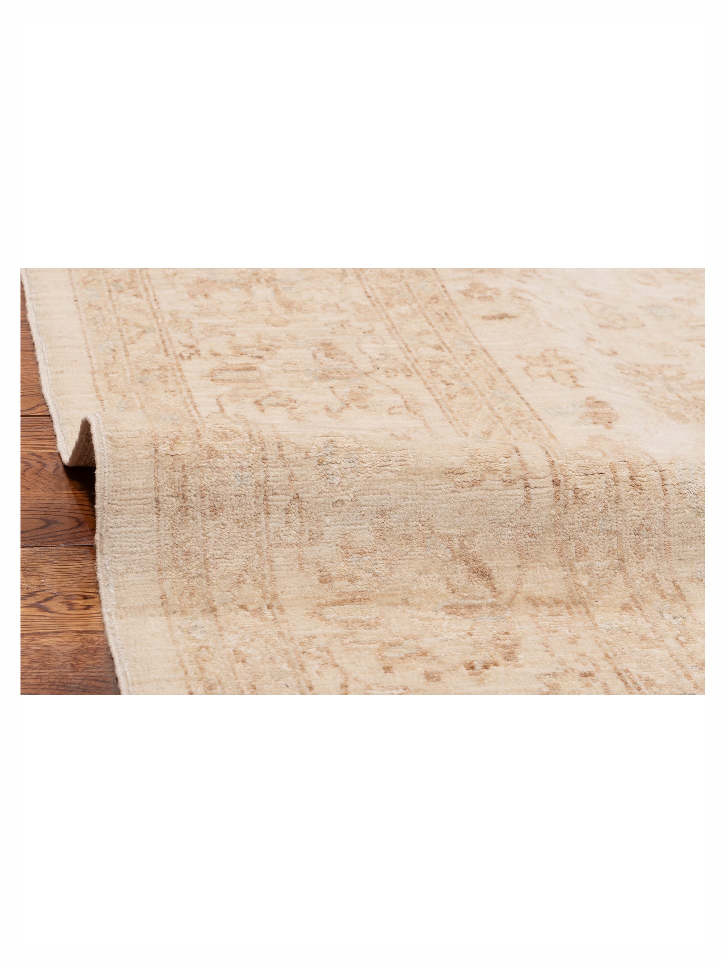Laila 112592 Ivory Ivory 7.9x10.7 Hand Knotted Rug