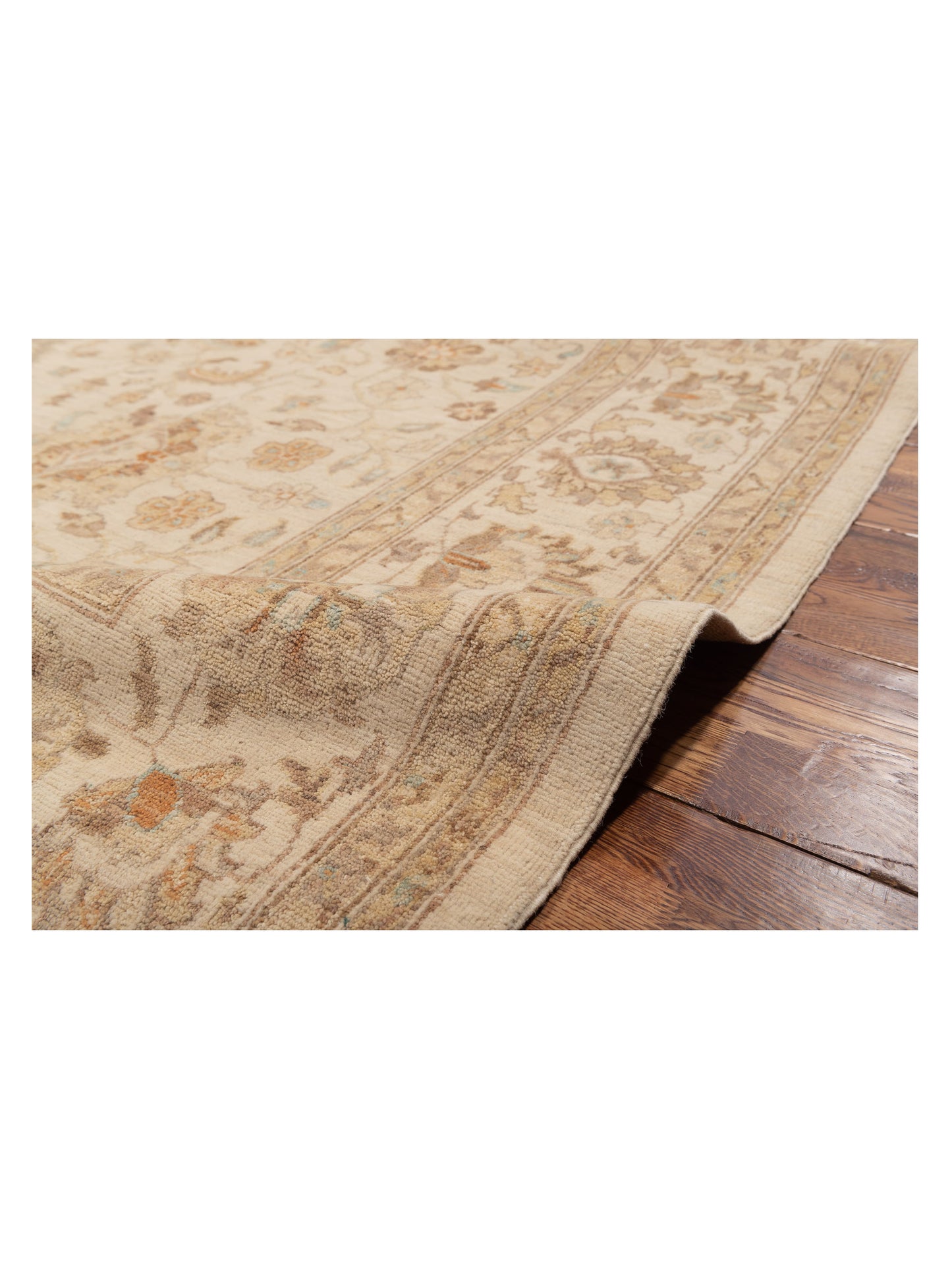 Laila 112592 Ivory Ivory 7.9x10.7 Hand Knotted Rug