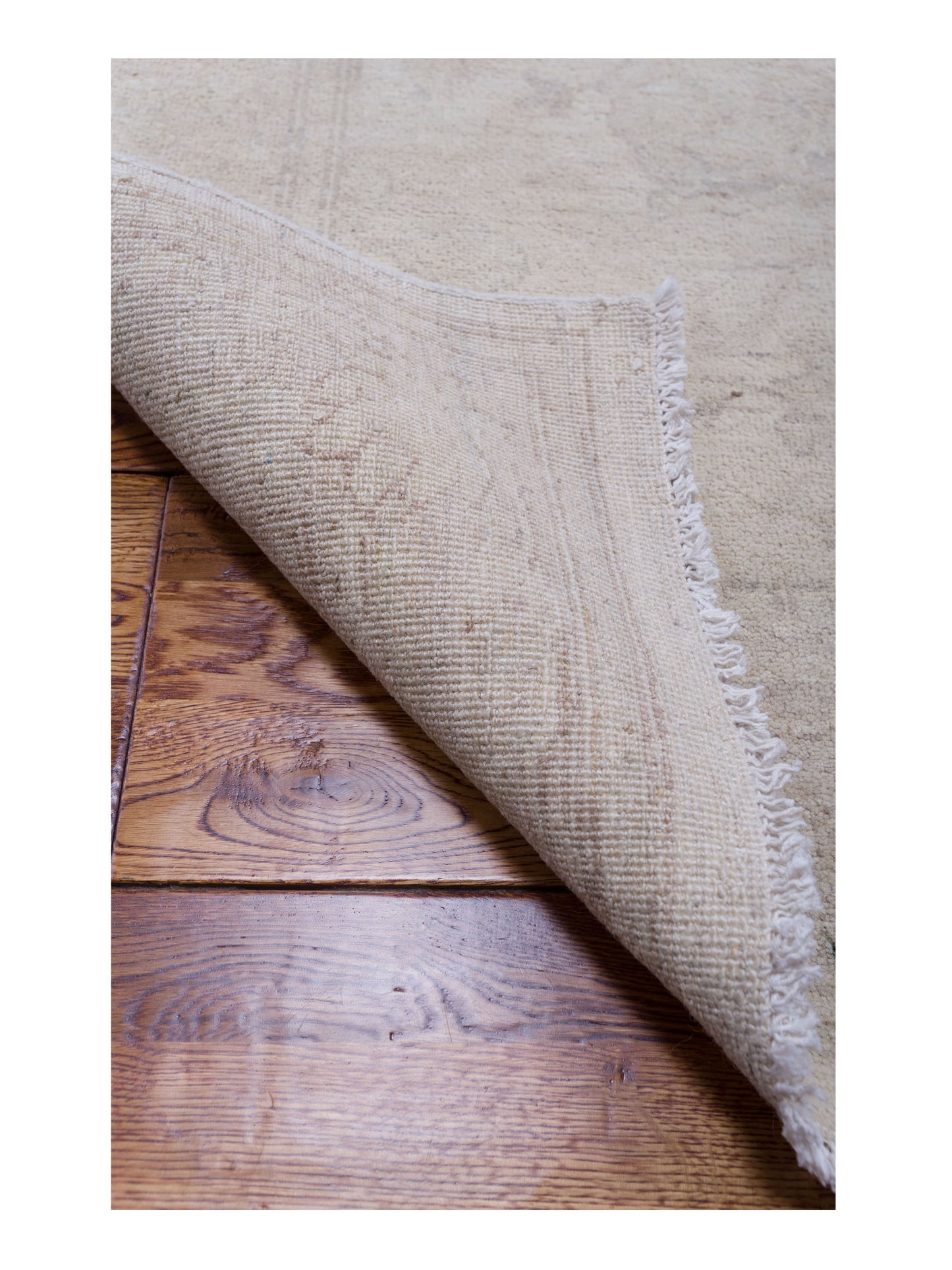 Laila 112600 Ivory Ivory 4.3x13.8 Hand Knotted Rug