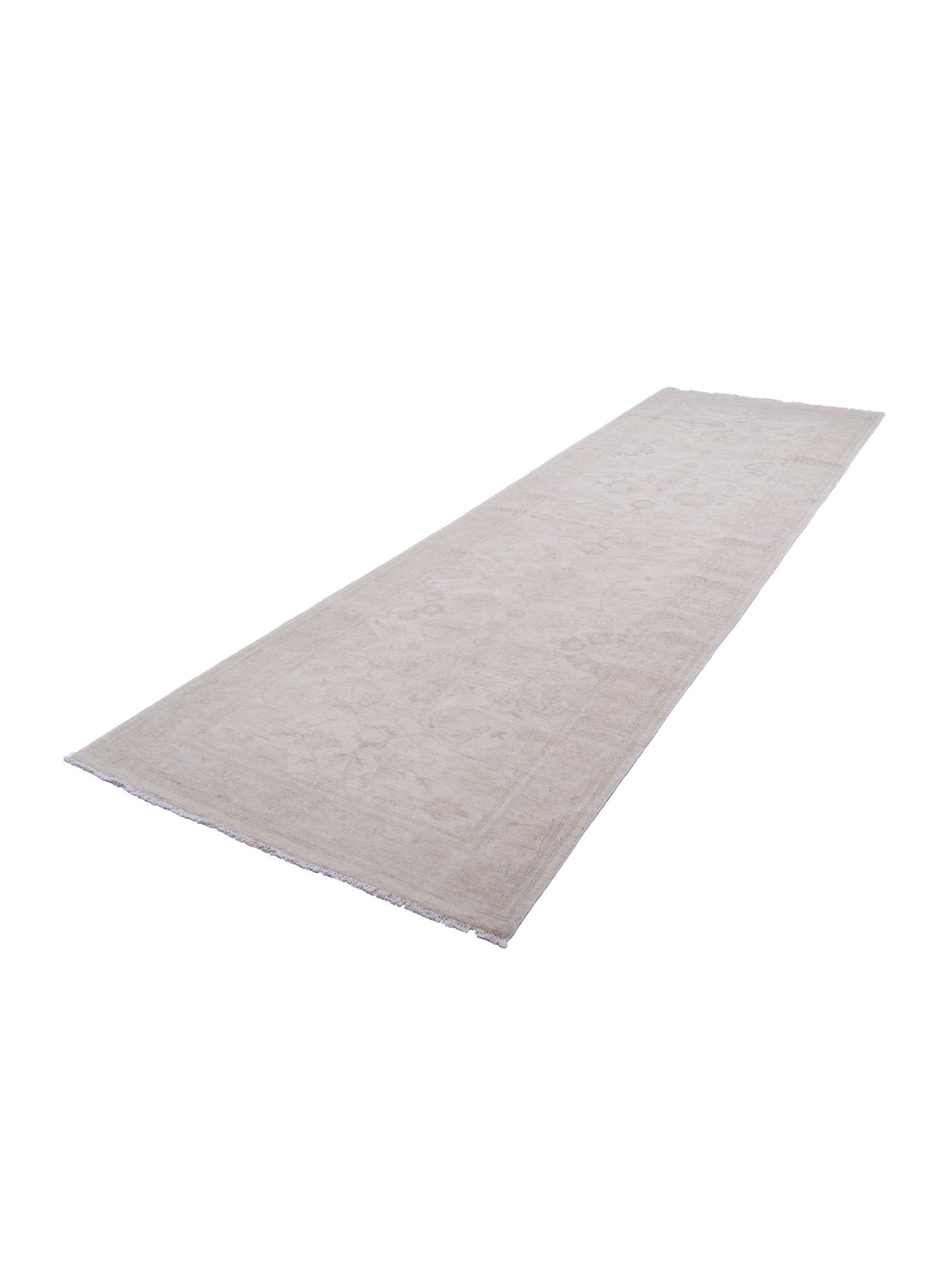 Laila 112600 Ivory Ivory 4.3x13.8 Hand Knotted Rug