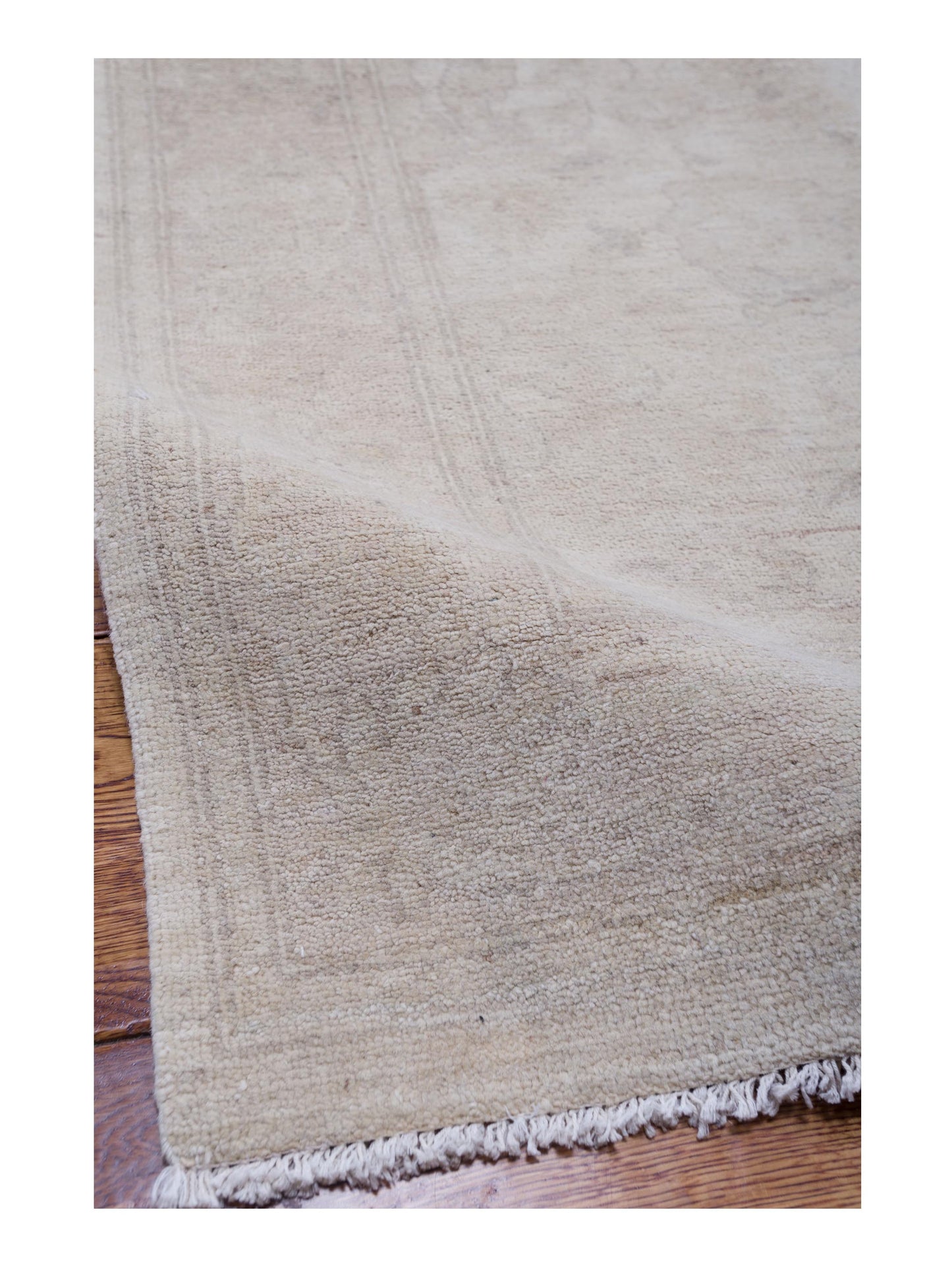 Laila 112600 Ivory Ivory 4.3x13.8 Hand Knotted Rug