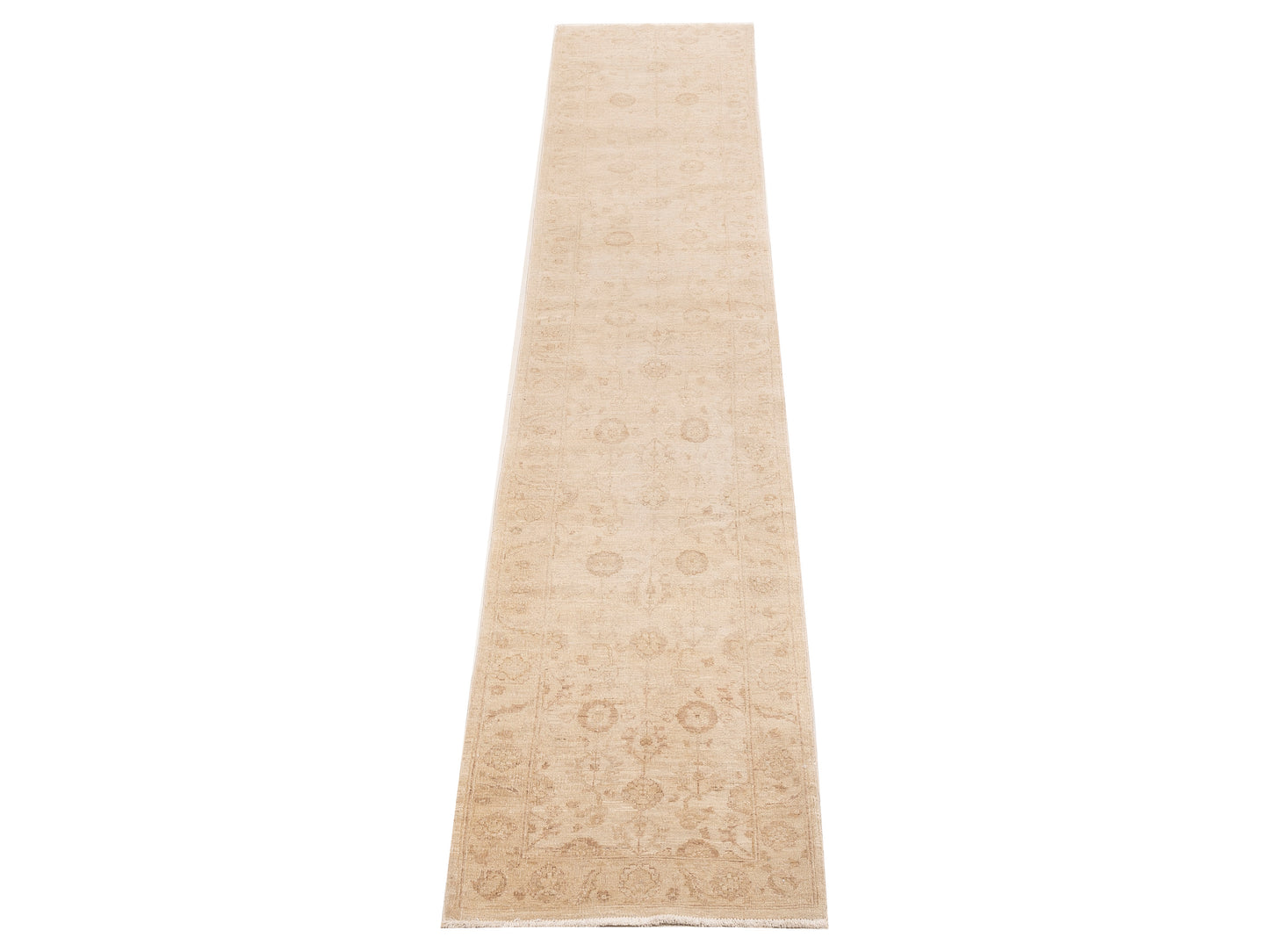 Laila 112612 Ivory Gold 2.4x12.8 Hand Knotted Rug