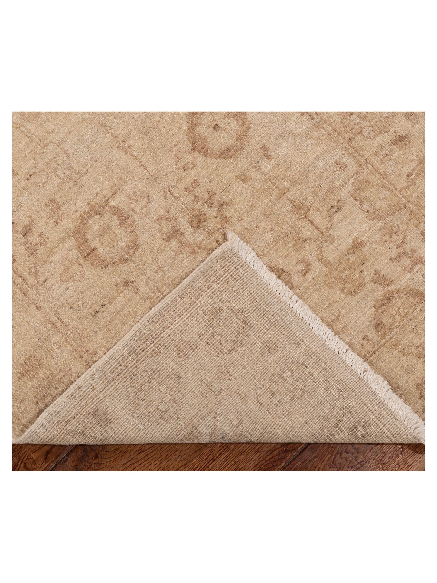 Laila 112612 Ivory Gold 2.4x12.8 Hand Knotted Rug