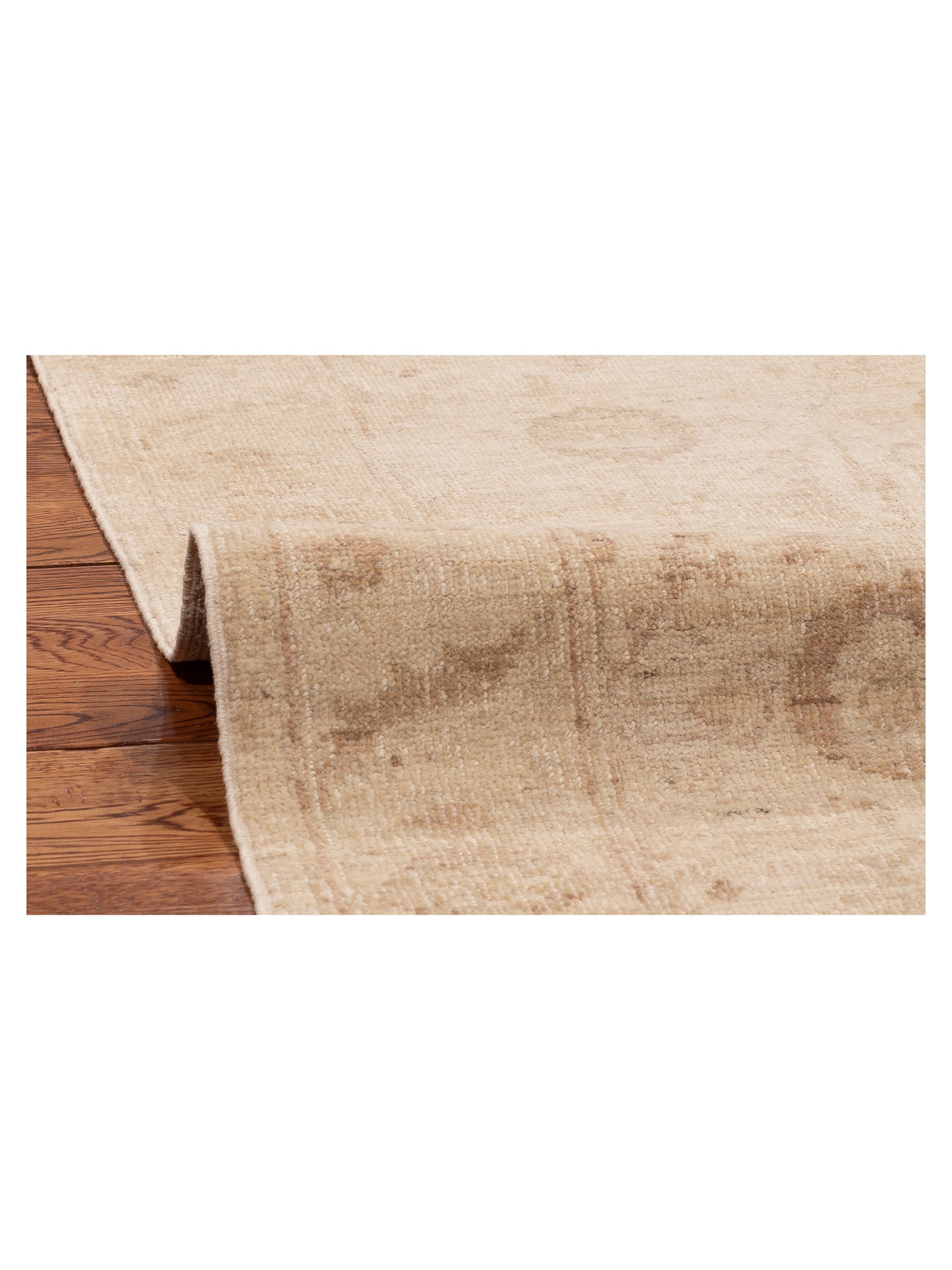 Laila 112612 Ivory Gold 2.4x12.8 Hand Knotted Rug
