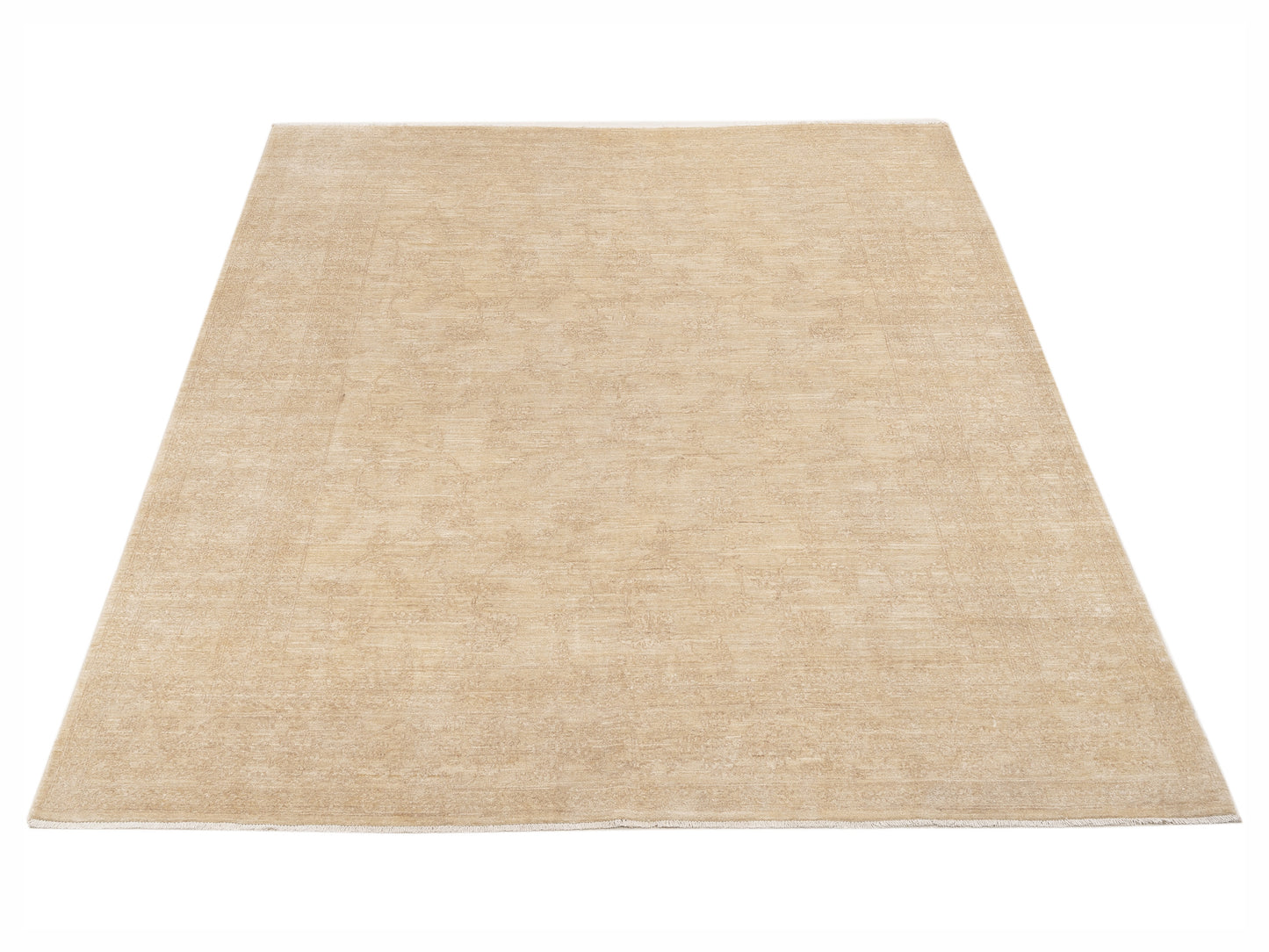 Laila 112769 Ivory Ivory 8x9.7 Hand Knotted Rug