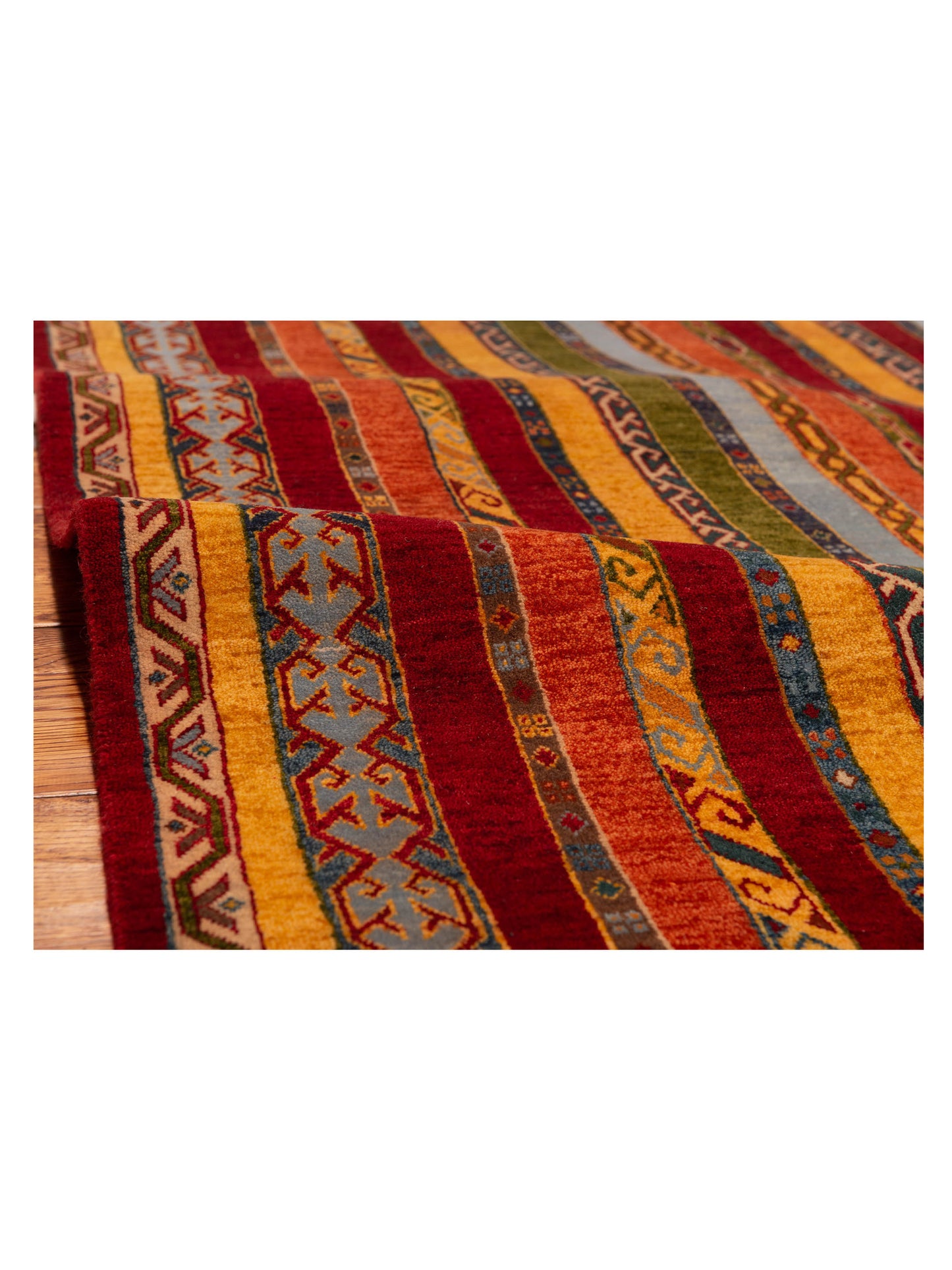 Shawl 112862 Multi 5.9x7.10 Hand Knotted Rug