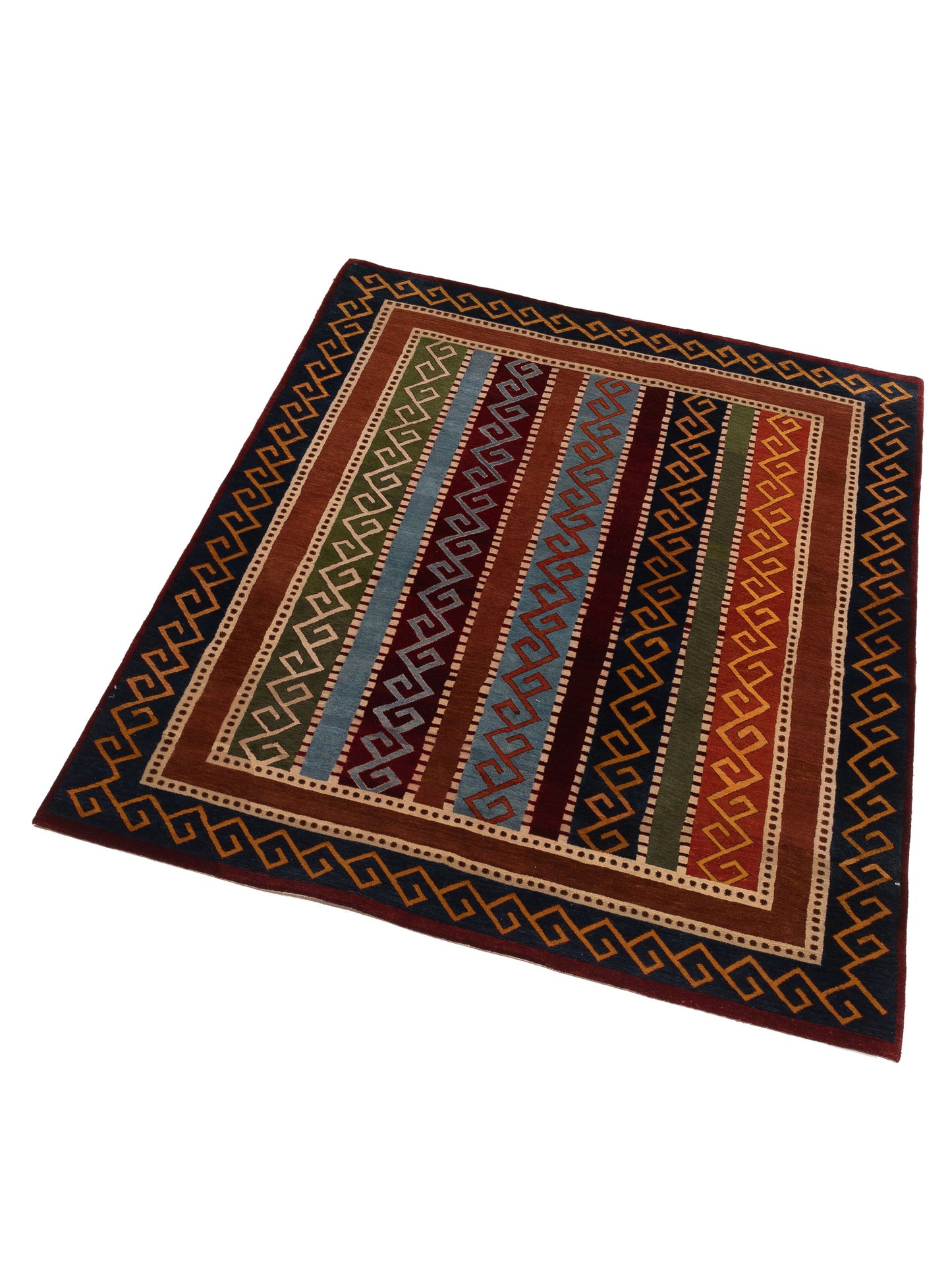 Shawl 112863 Multi 5.9x7.6 Hand Knotted Rug