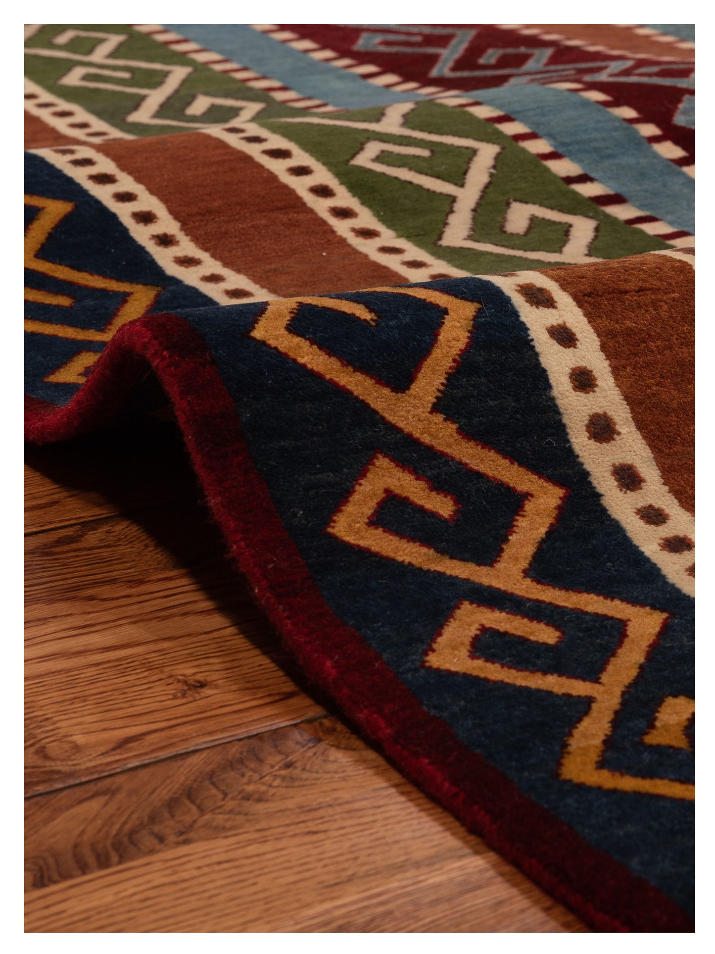 Shawl 112863 Multi 5.9x7.6 Hand Knotted Rug