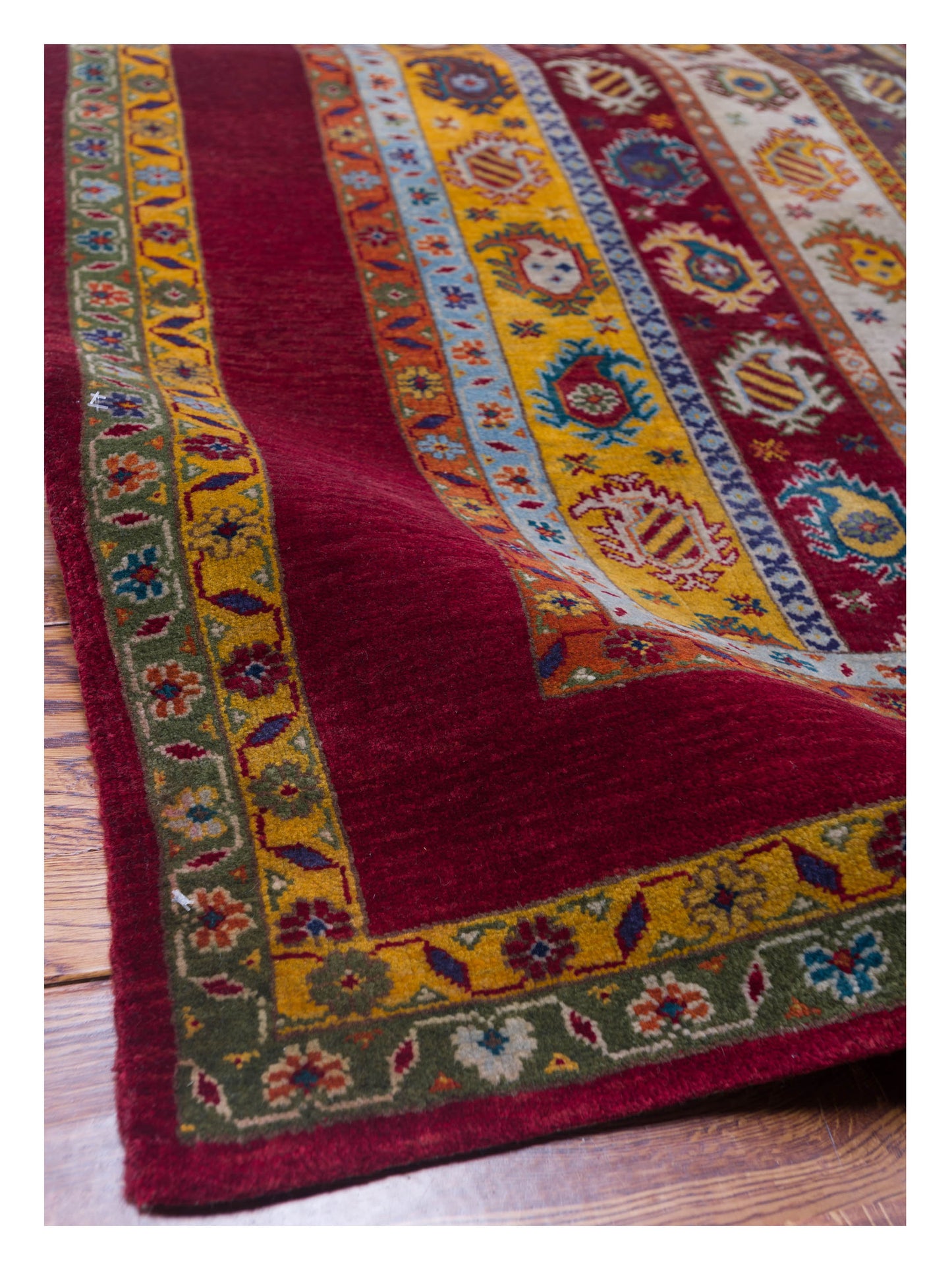 Shawl 112873 Multi 4.2x5.9 Hand Knotted Rug