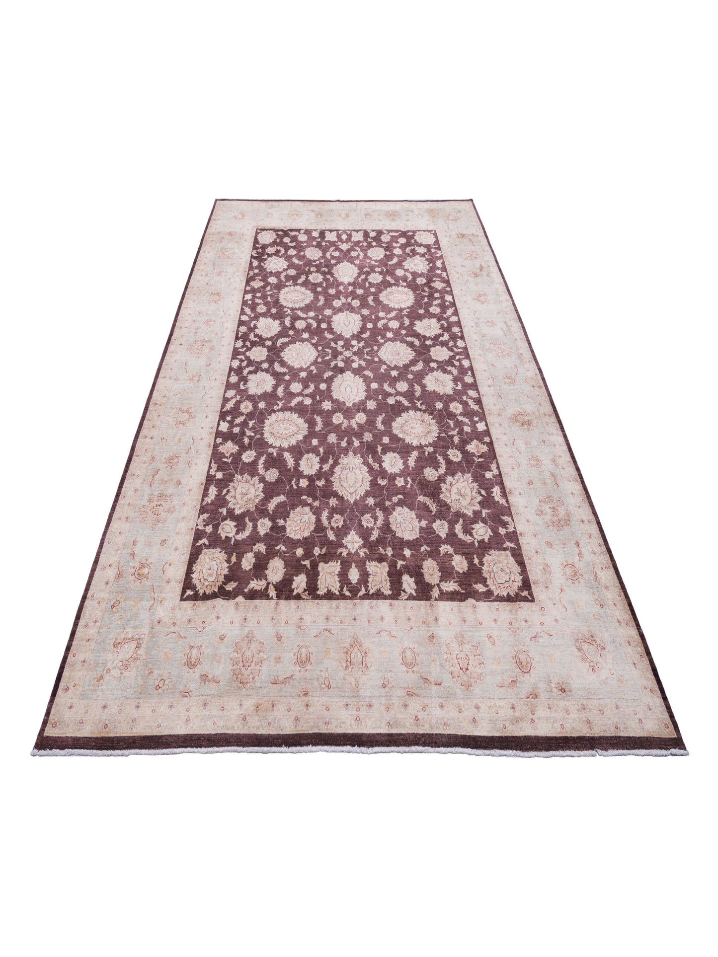 Sultan 113006 Brown Light Blue 10x13.9 Hand Knotted Rug