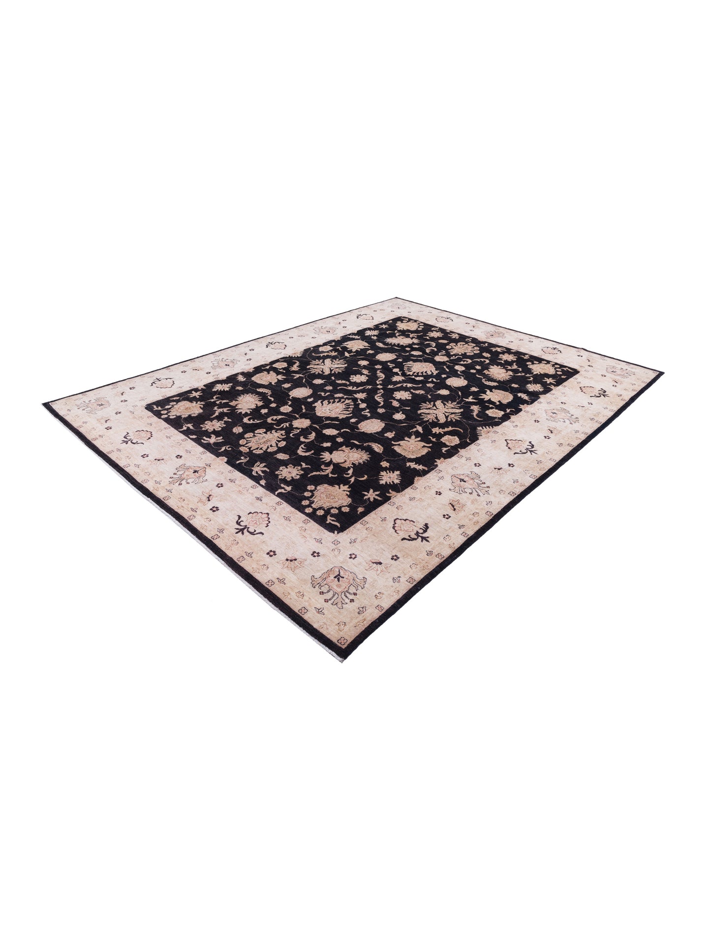Sultan 113008 Black Ivory 9.8x12.10 Hand Knotted Rug