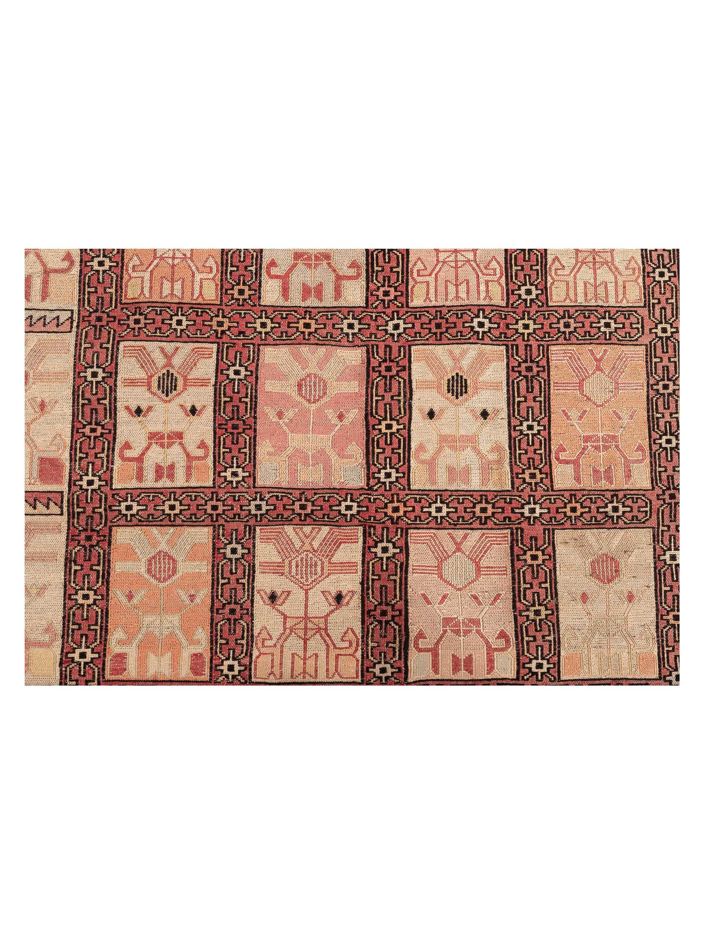 Silk Soumak 113074 Copper Ivory 3.10x6.3 Hand Woven Rug