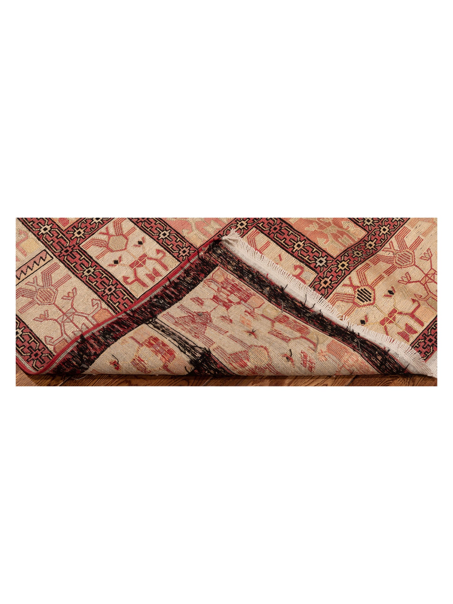 Silk Soumak 113074 Copper Ivory 3.10x6.3 Hand Woven Rug