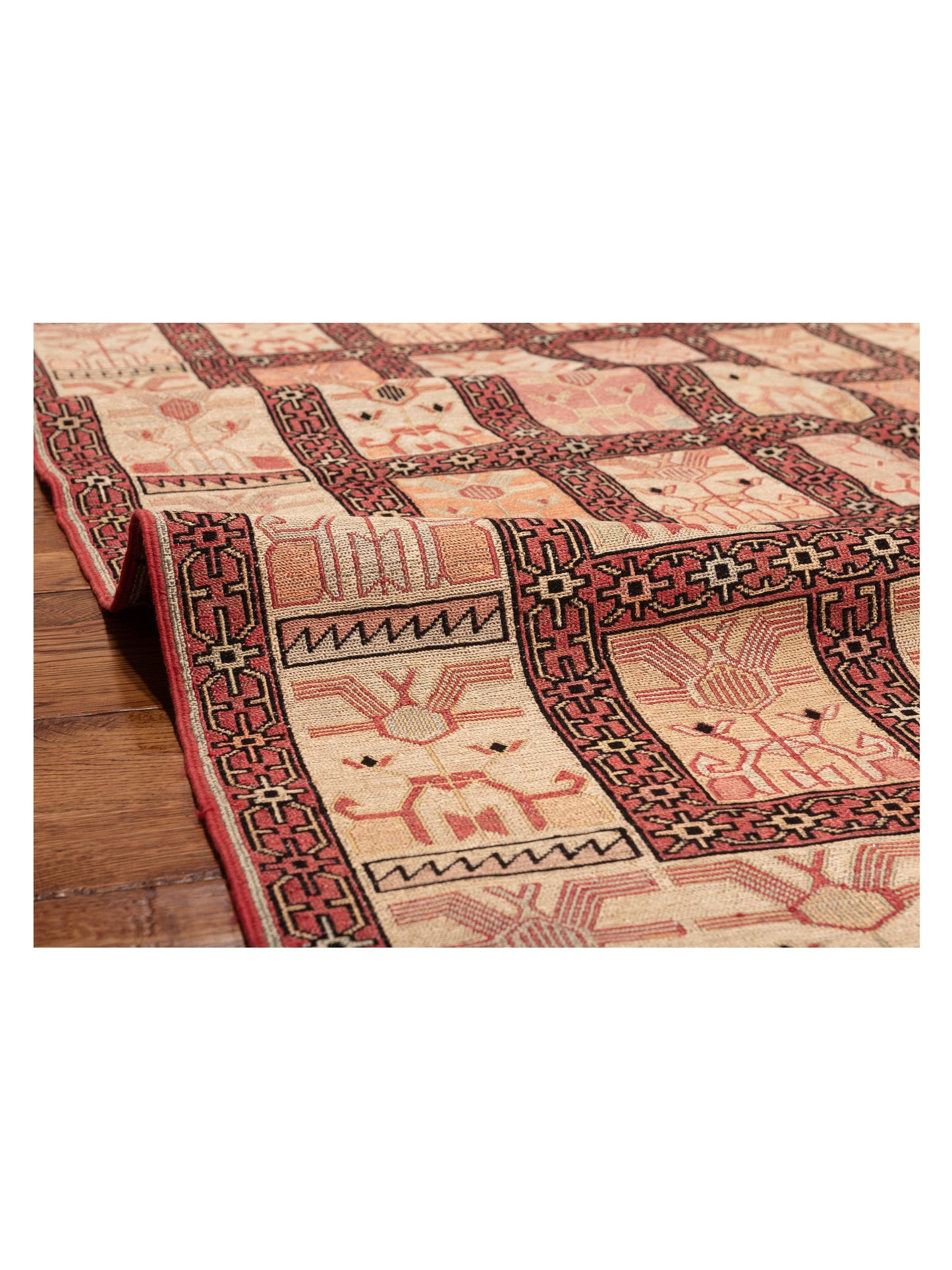 Silk Soumak 113074 Copper Ivory 3.10x6.3 Hand Woven Rug