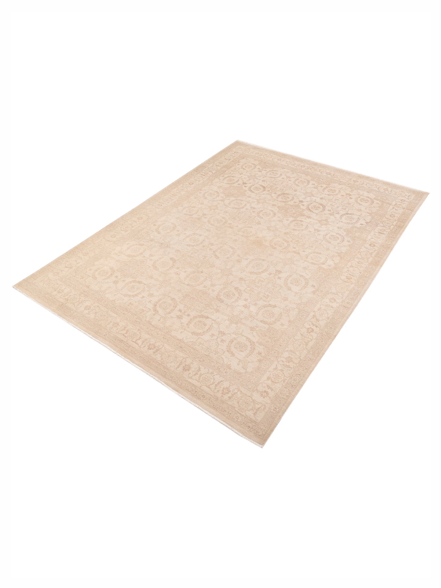 Laila 113087 Ivory Ivory 8.3x11.4 Hand Knotted Rug