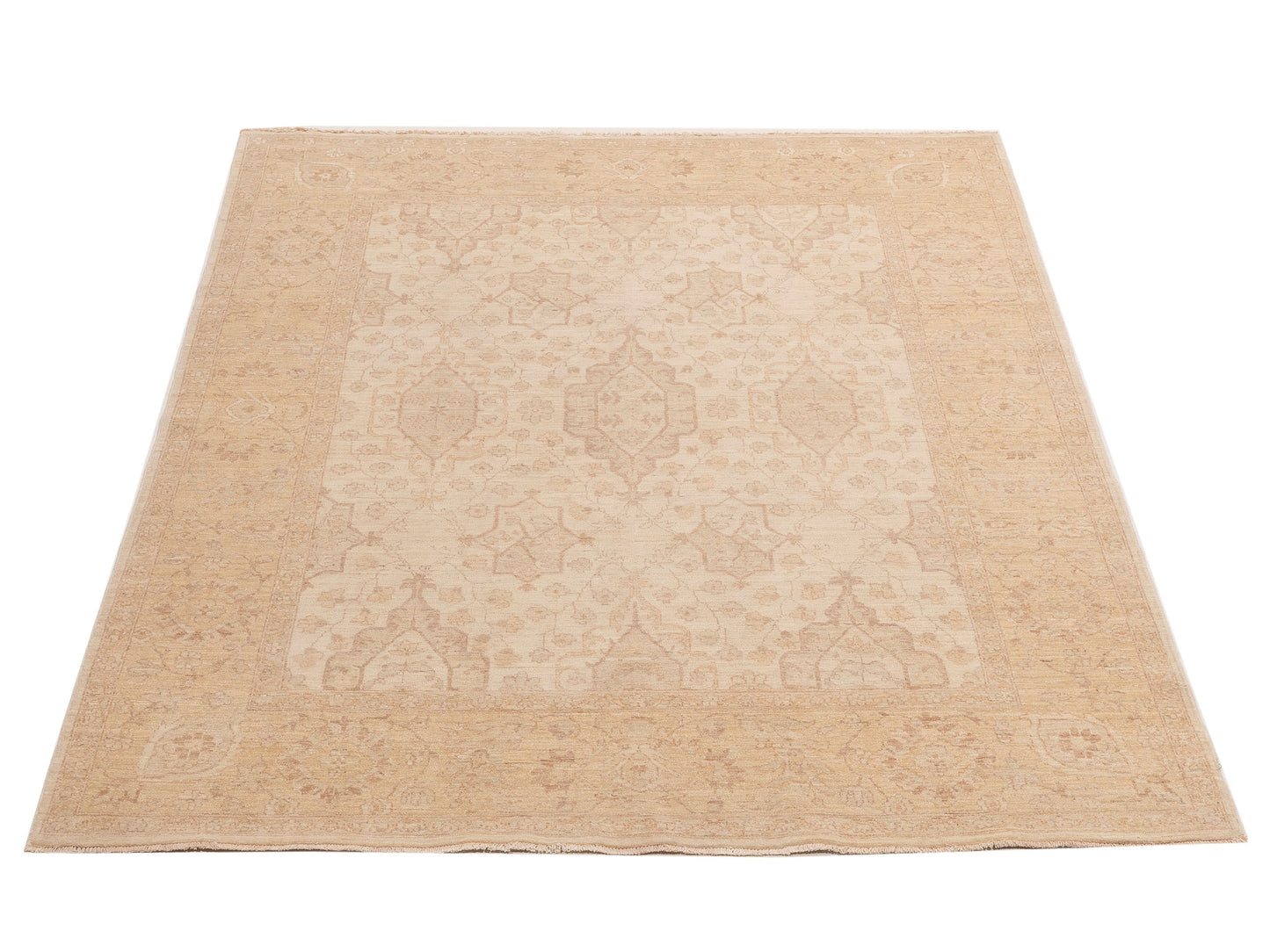Laila 113092 Ivory Gold 6.5x7.10 Hand Knotted Rug