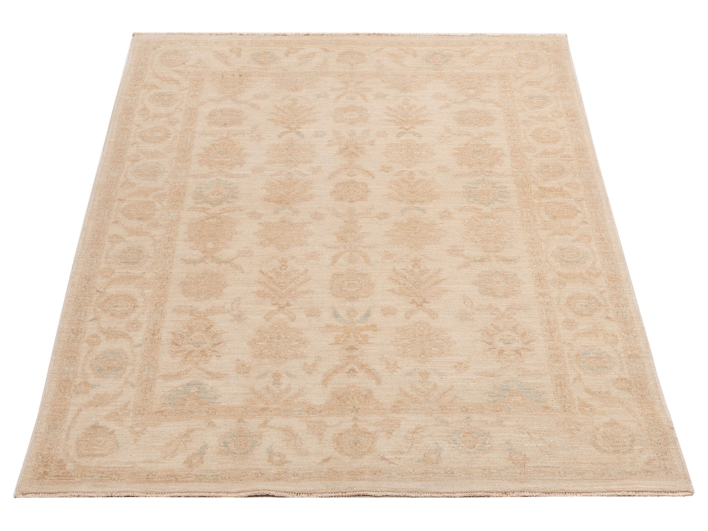 Laila 113097 Ivory Ivory 5.6x7.11 Hand Knotted Rug