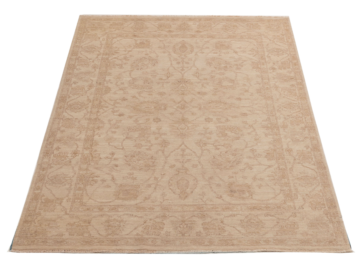 Laila 113098 Ivory Ivory 5.5x8 Hand Knotted Rug