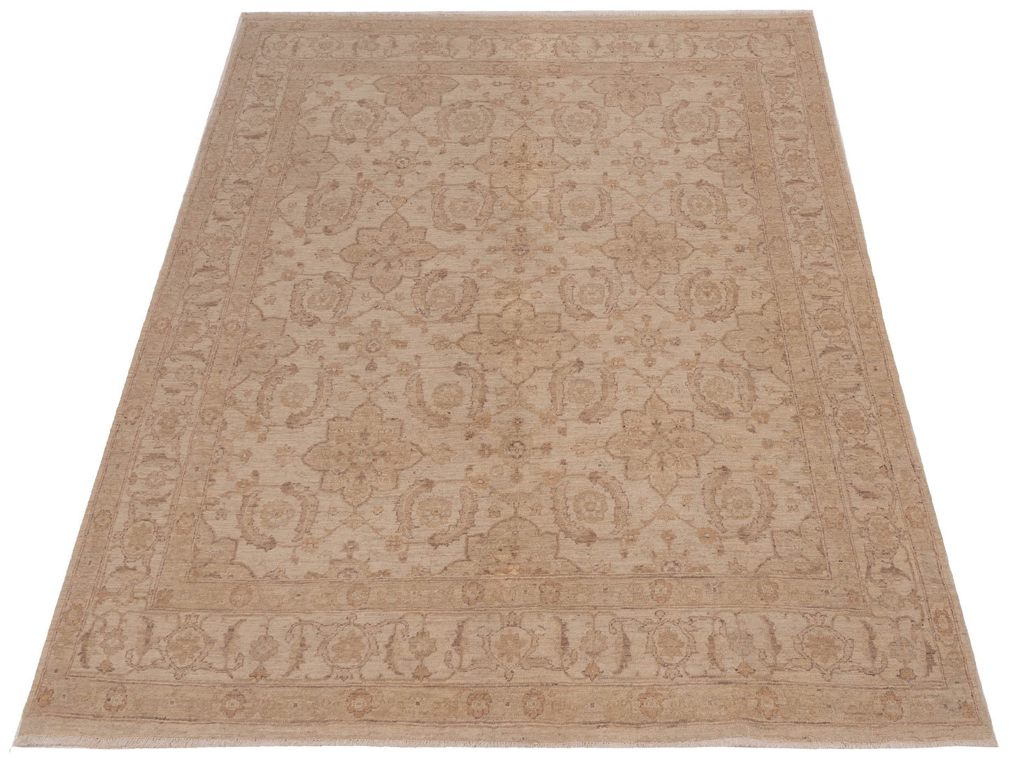 Laila 113108 Ivory Ivory 6.5x7.7 Hand Knotted Rug