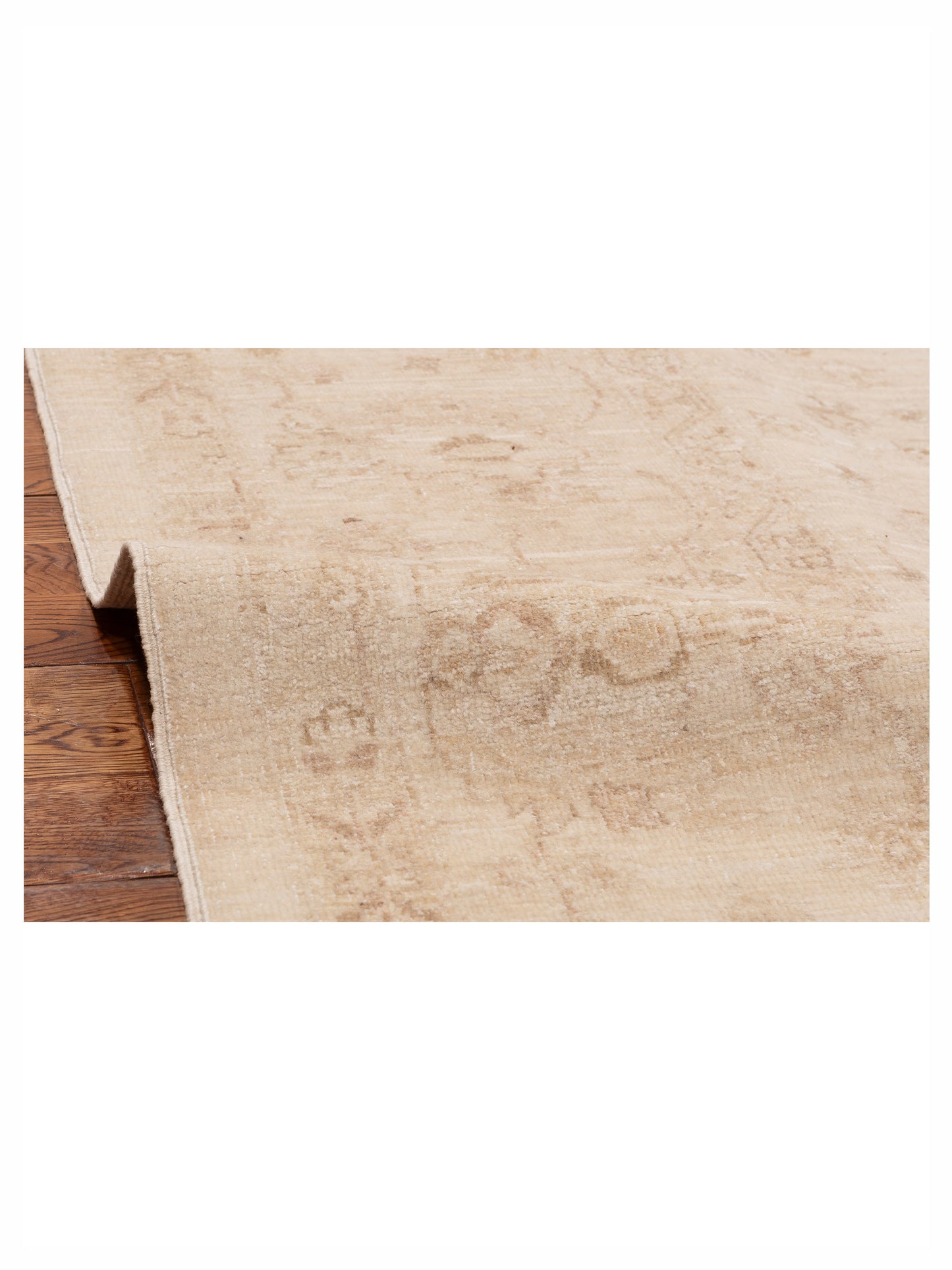 Laila 113117 Ivory Ivory 8x9.7 Hand Knotted Rug