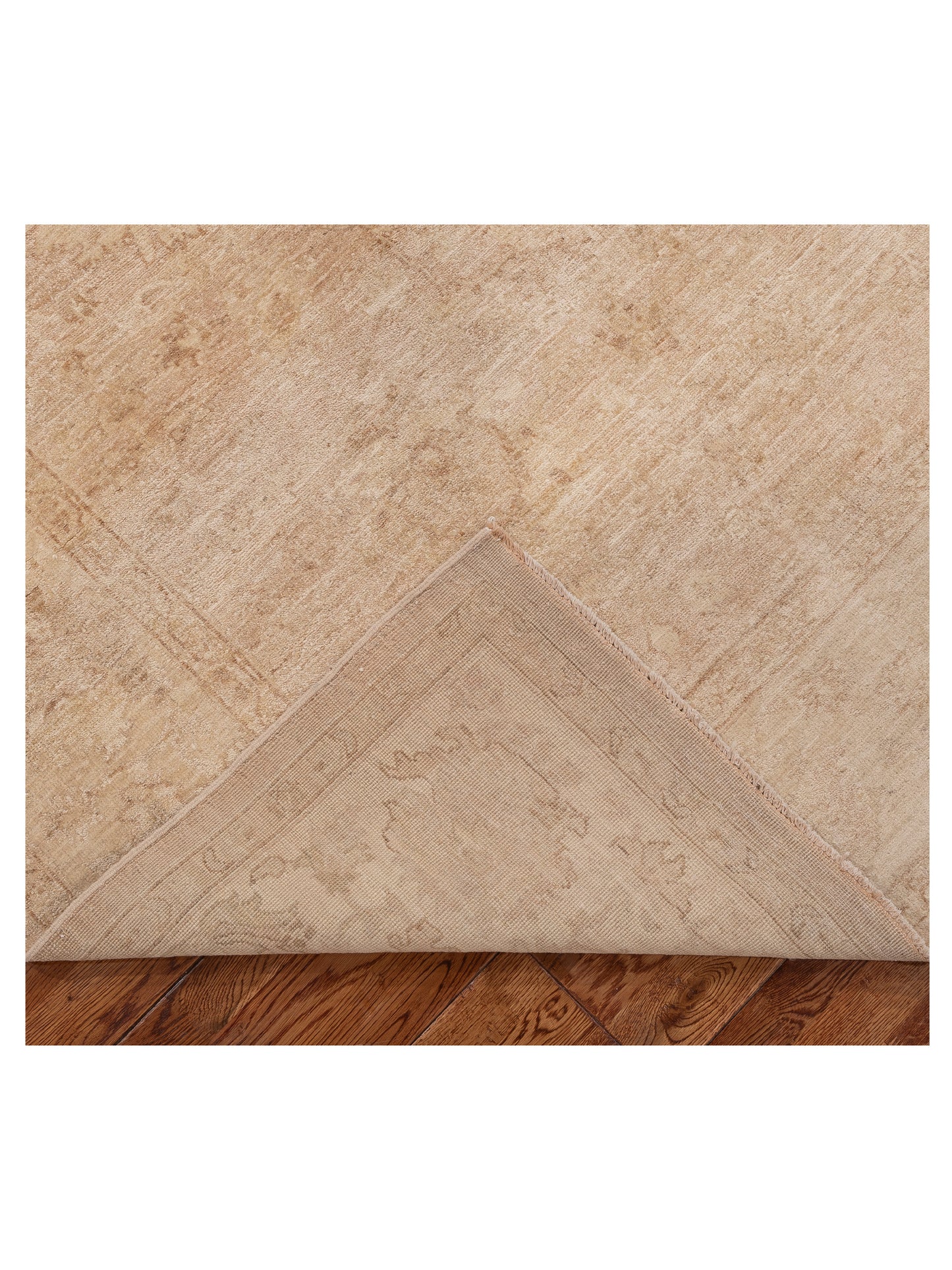 Laila 113121 Brown Ivory 6.7x8 Hand Knotted Rug