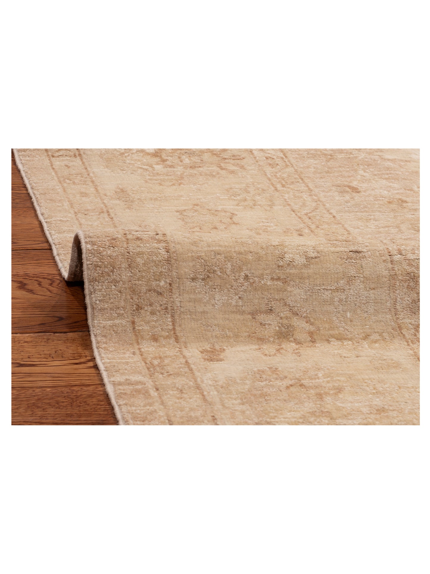 Laila 113121 Brown Ivory 6.7x8 Hand Knotted Rug