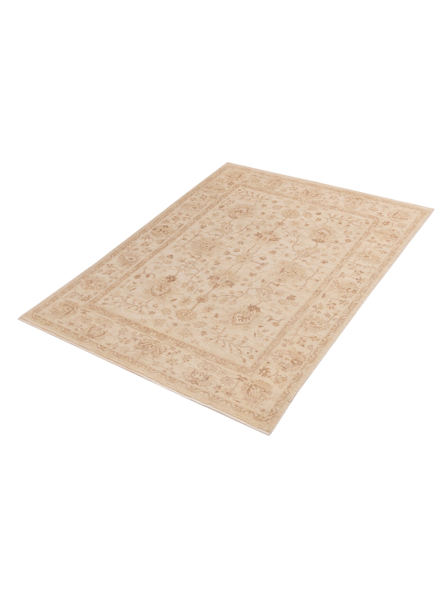 Laila 113124 Ivory Ivory 6.3x8.5 Hand Knotted Rug