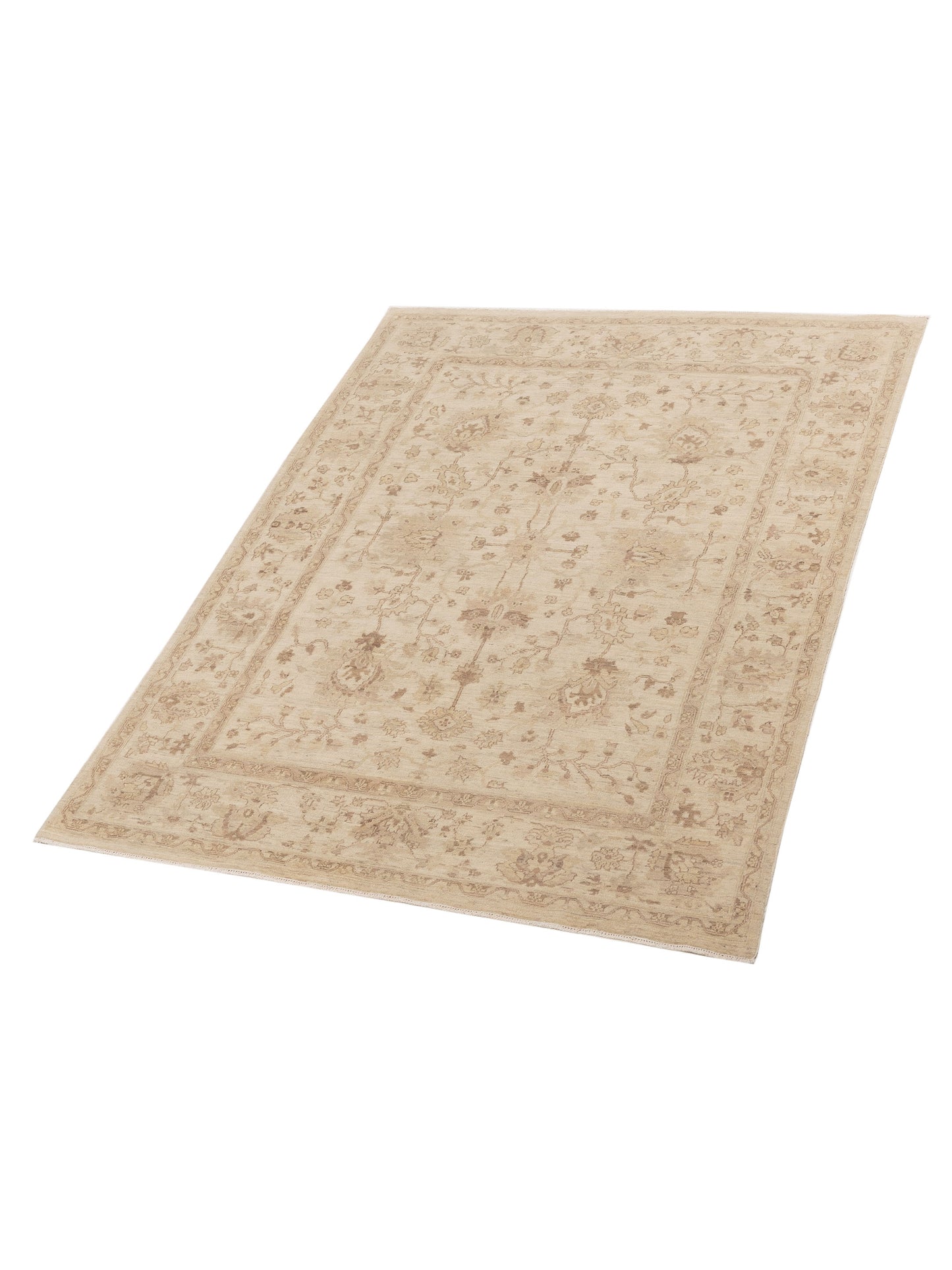 Laila 113124 Ivory Ivory 6.3x8.5 Hand Knotted Rug