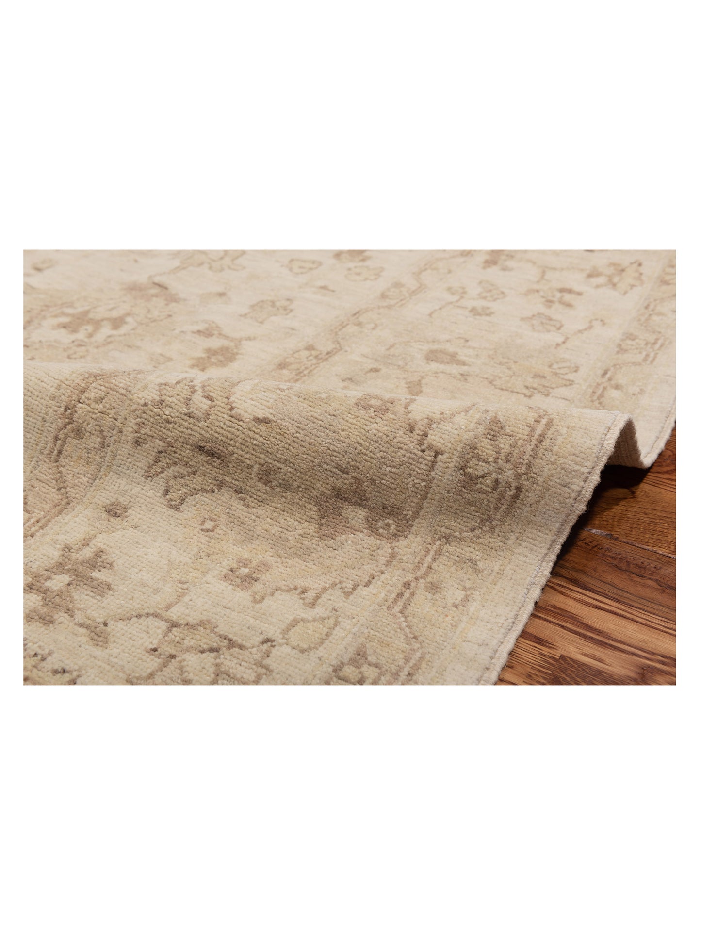 Laila 113124 Ivory Ivory 6.3x8.5 Hand Knotted Rug
