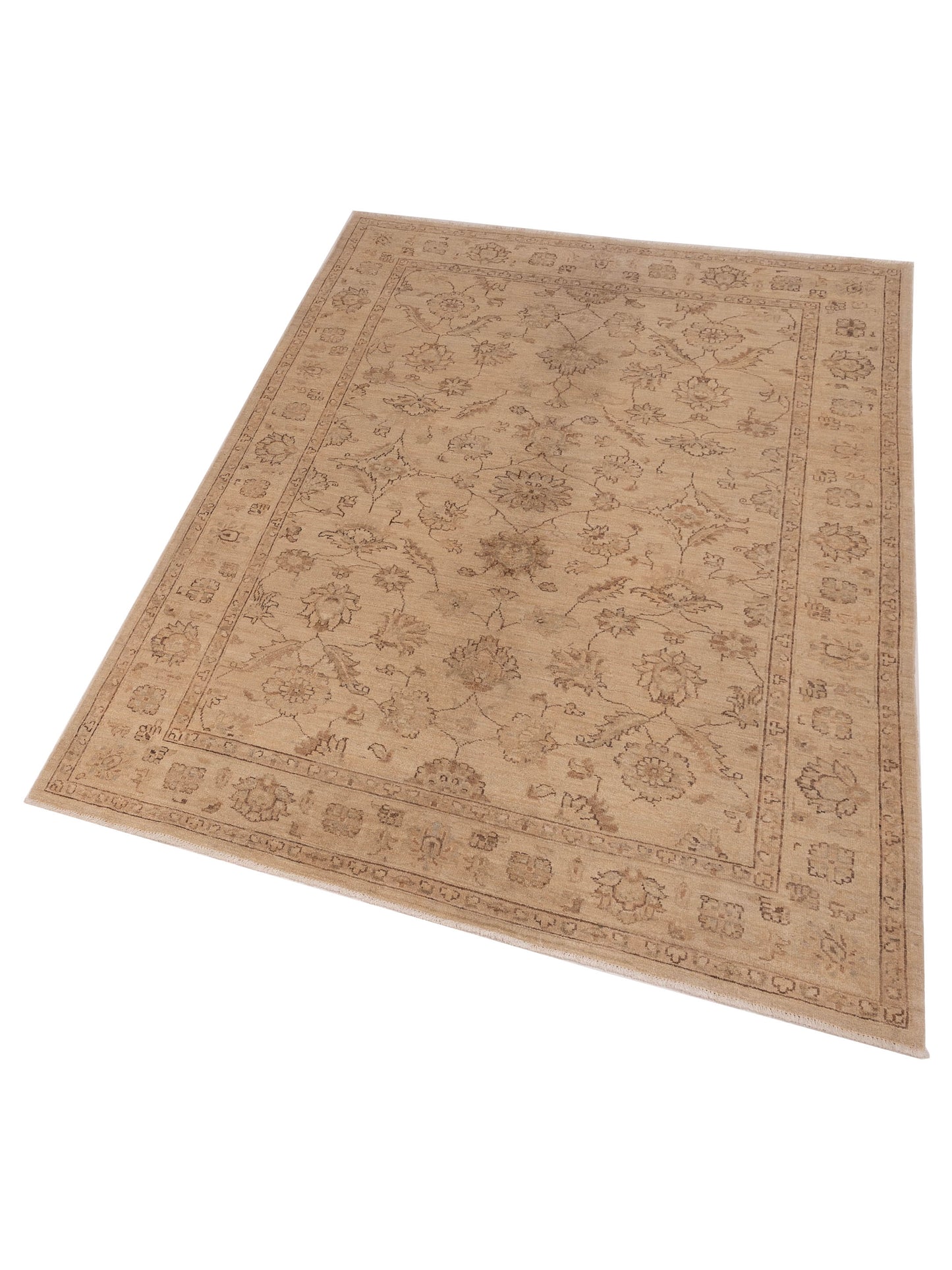 Laila 113127 Ivory Ivory 5.9x8.1 Hand Knotted Rug