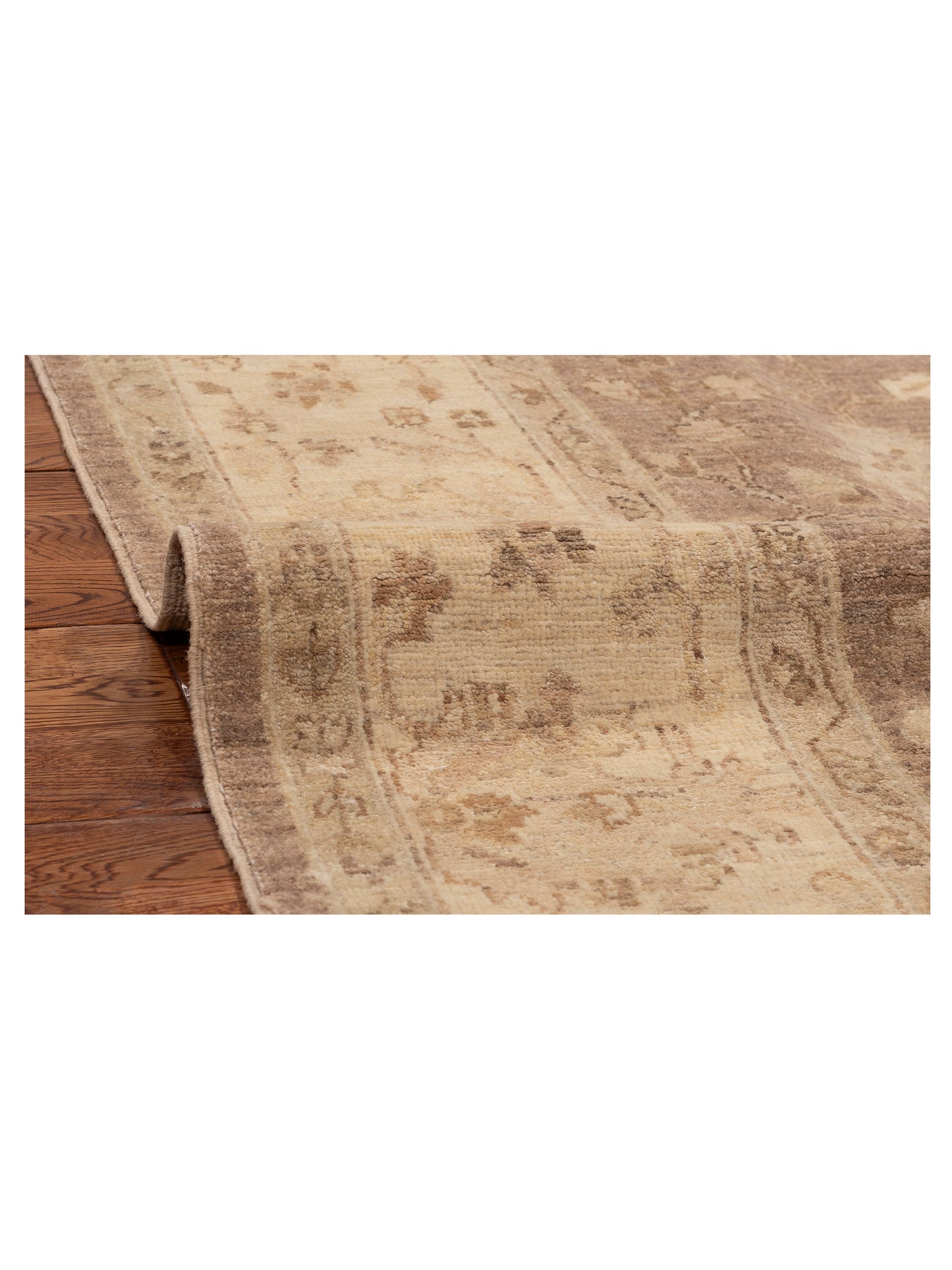 Laila 113128 Light Brown Ivory 5.6x8.10 Hand Knotted Rug
