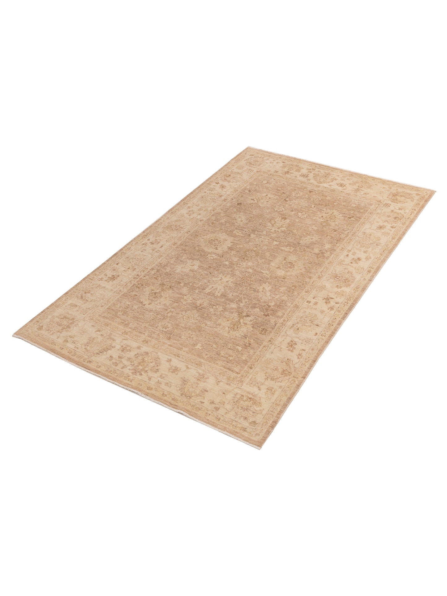 Laila 113130 Brown Ivory 5.5x8.9 Hand Knotted Rug