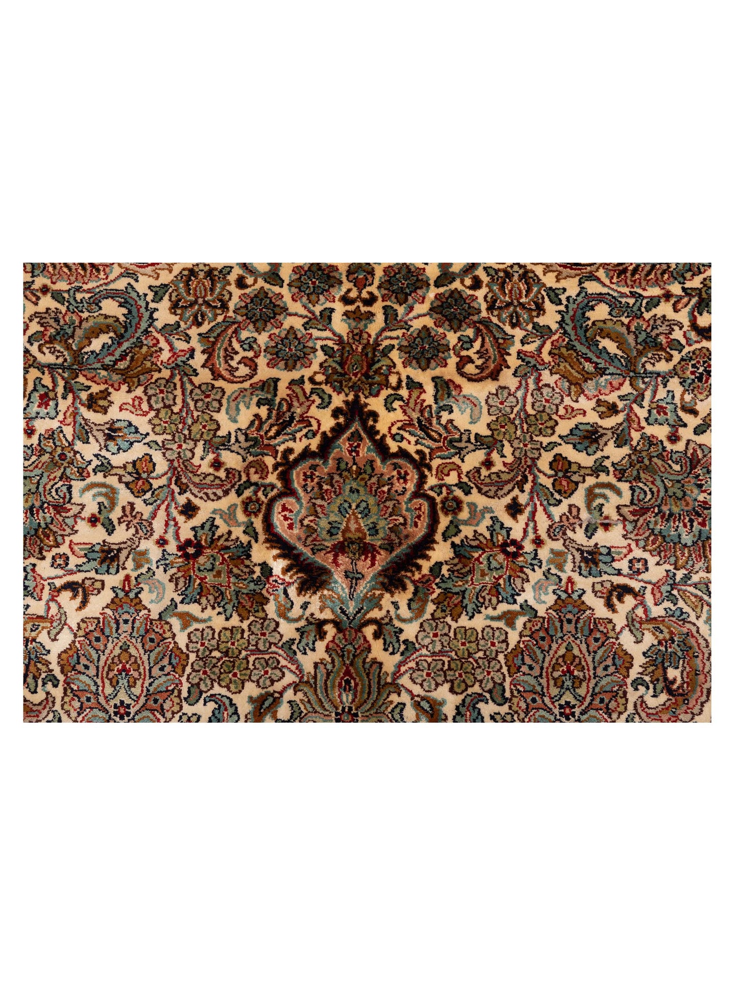 Pure Silk 113229 Ivory Ivory 9.1x12.6 Hand Knotted Rug