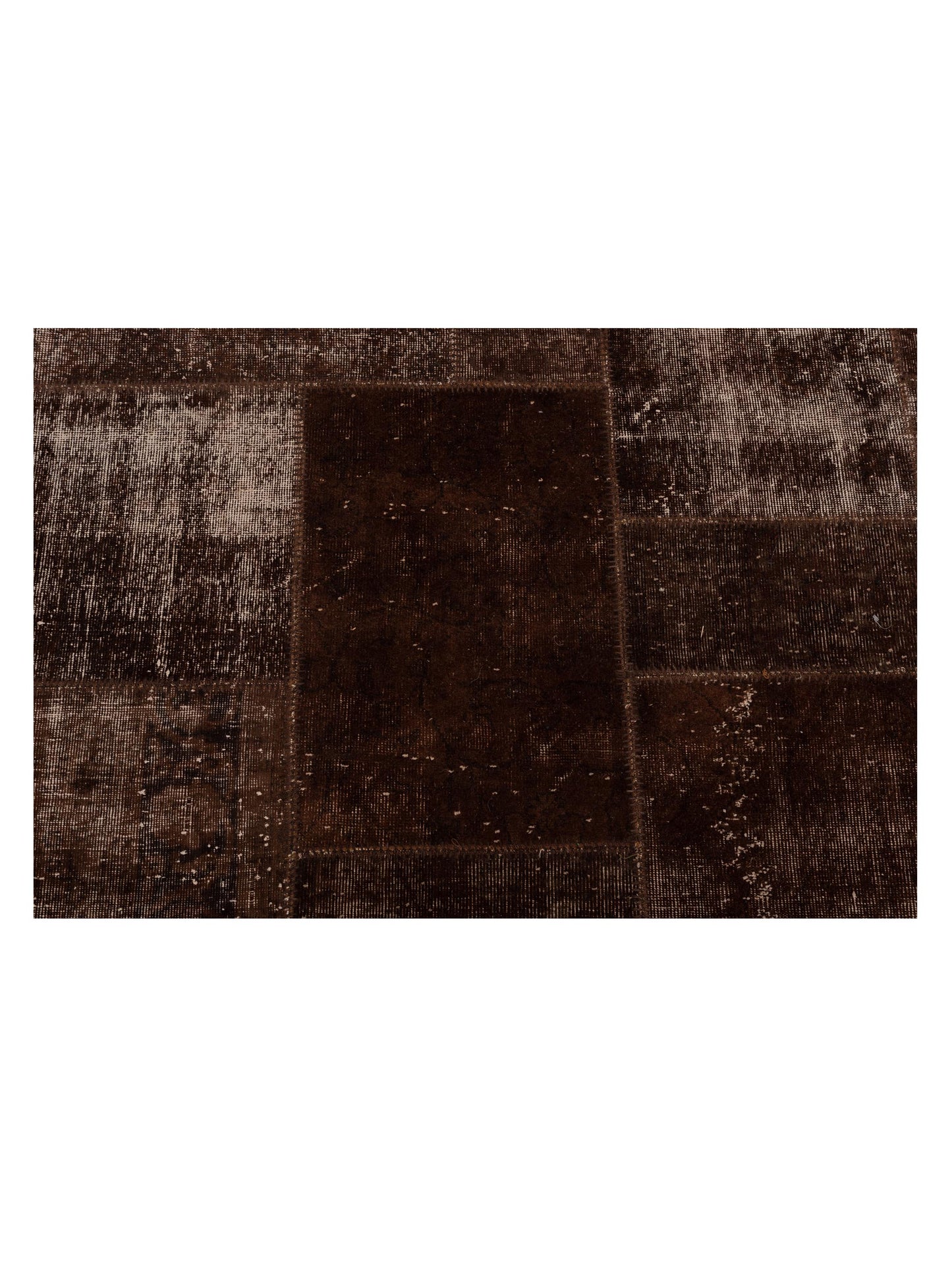 Turkish Vestige Patchwork 113240 Dark Brown 9x12 Hand Knotted Rug