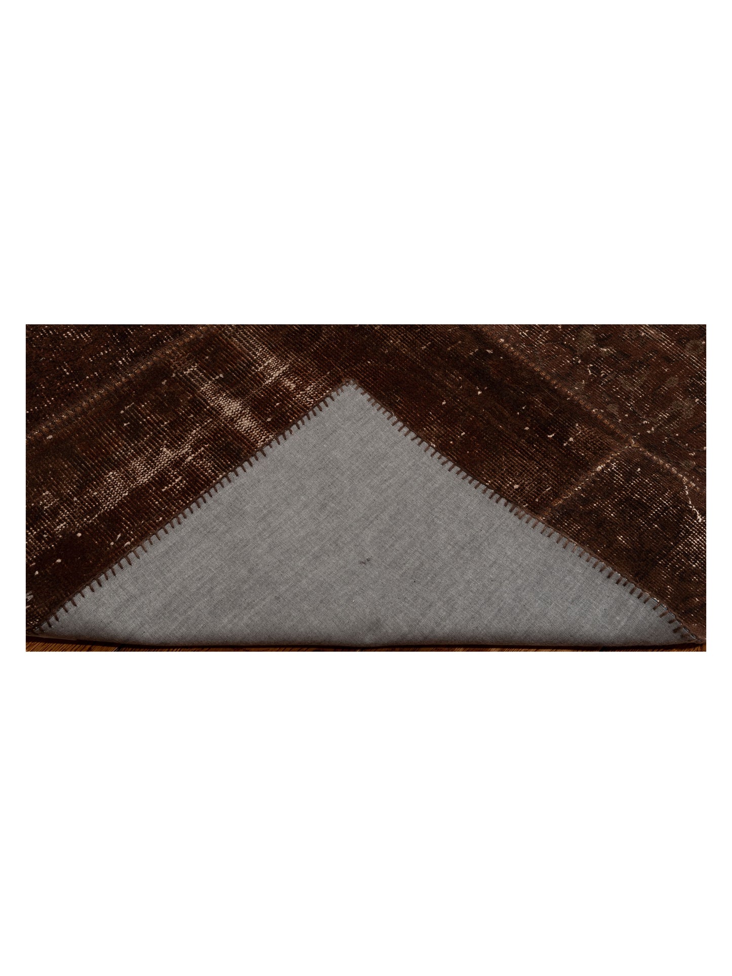 Turkish Vestige Patchwork 113240 Dark Brown 9x12 Hand Knotted Rug