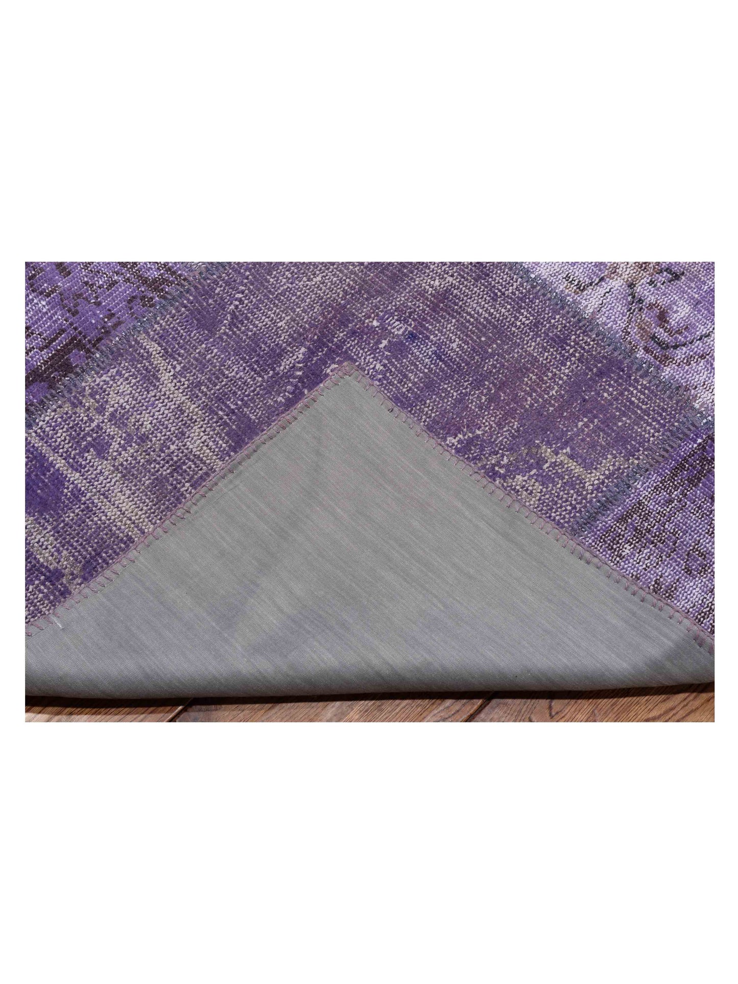 Turkish Vestige Patchwork 113281 Purple 9x12 Hand Knotted Rug